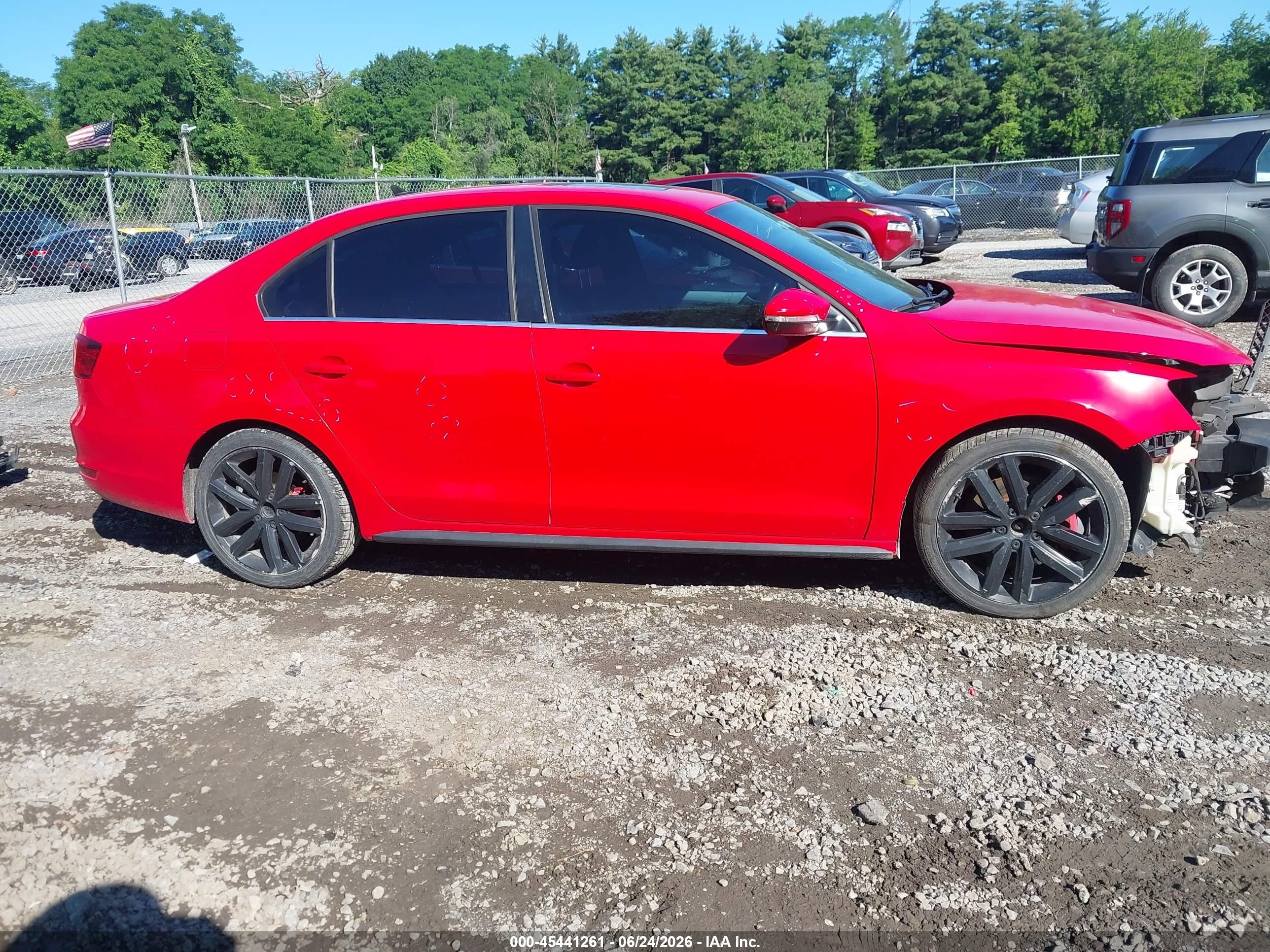 2013 Volkswagen Jetta Gli Autobahn W/nav Red vin: 3VW467AJ0DM234476