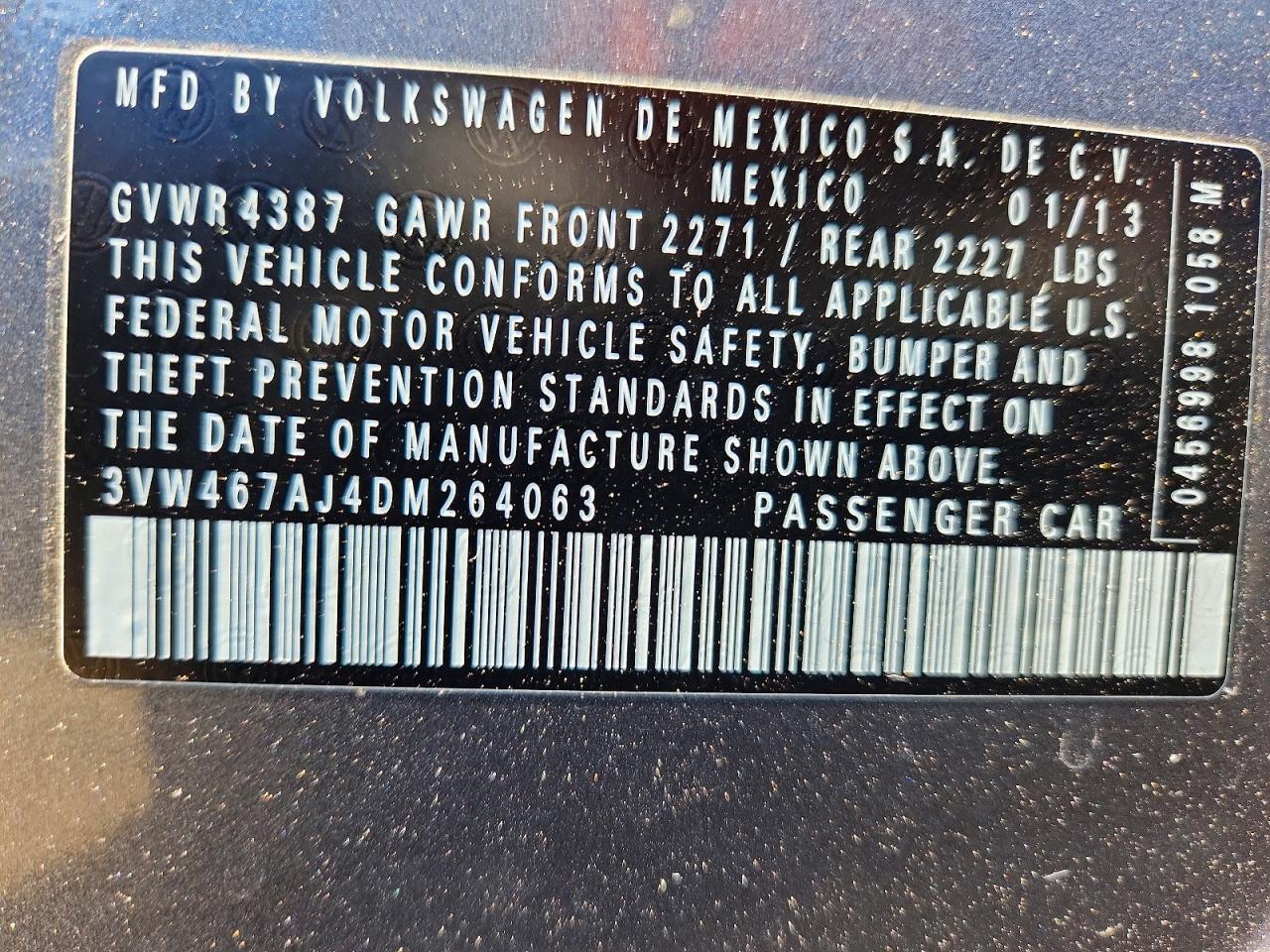 2013 Volkswagen Jetta Gli Gray vin: 3VW467AJ4DM264063