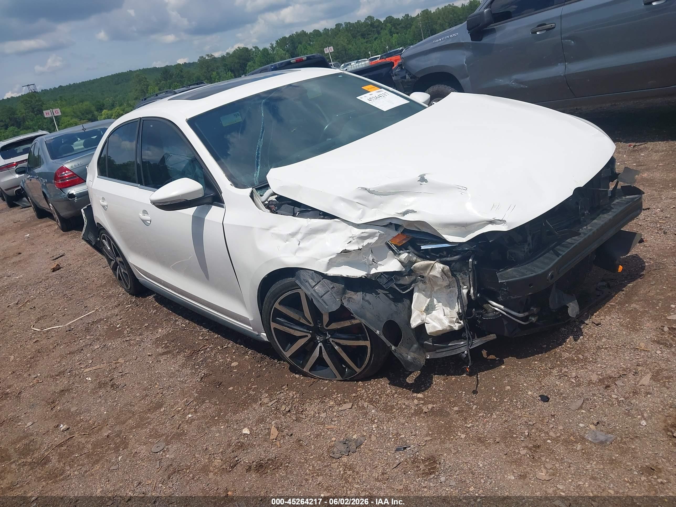 2013 Volkswagen Jetta Gli Autobahn Белый vin: 3VW467AJ5DM247031