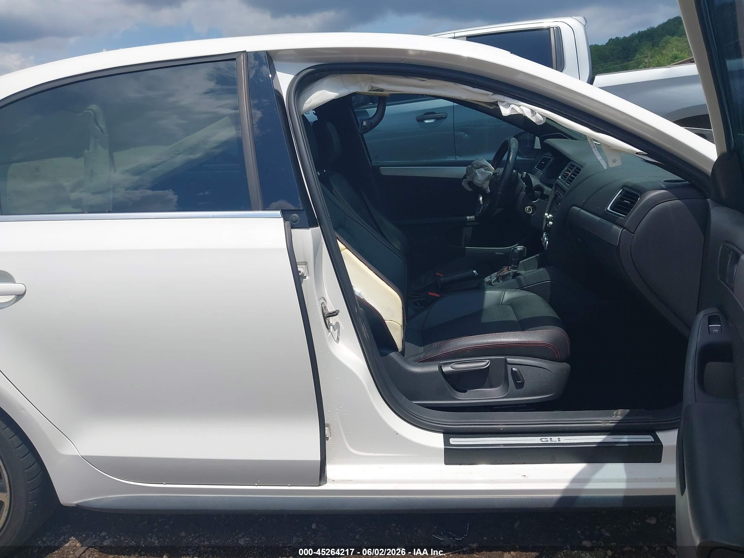 2013 Volkswagen Jetta Gli Autobahn White vin: 3VW467AJ5DM247031