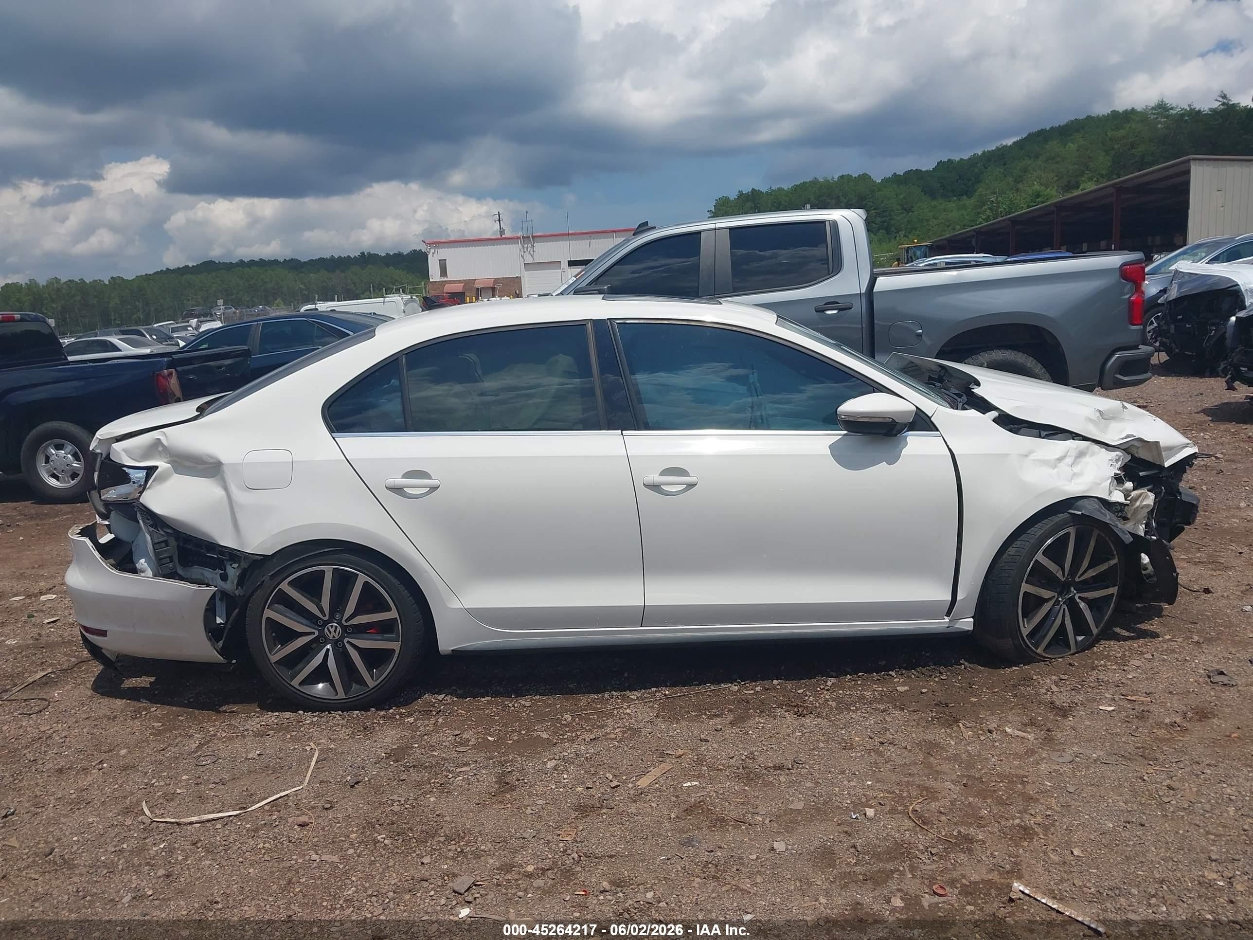 2013 Volkswagen Jetta Gli Autobahn White vin: 3VW467AJ5DM247031