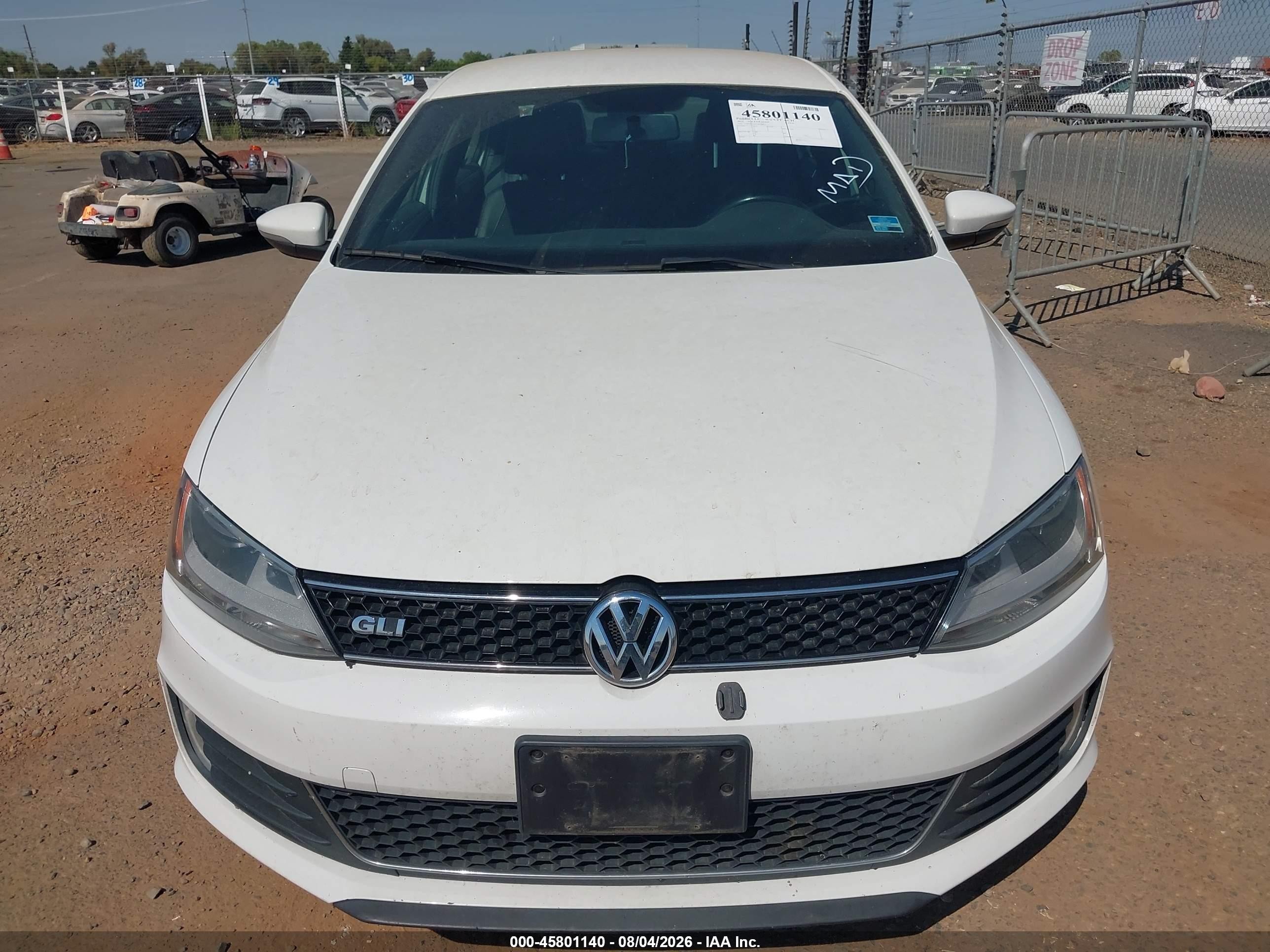 2012 Volkswagen Jetta Gli White vin: 3VW467AJ6CM100635