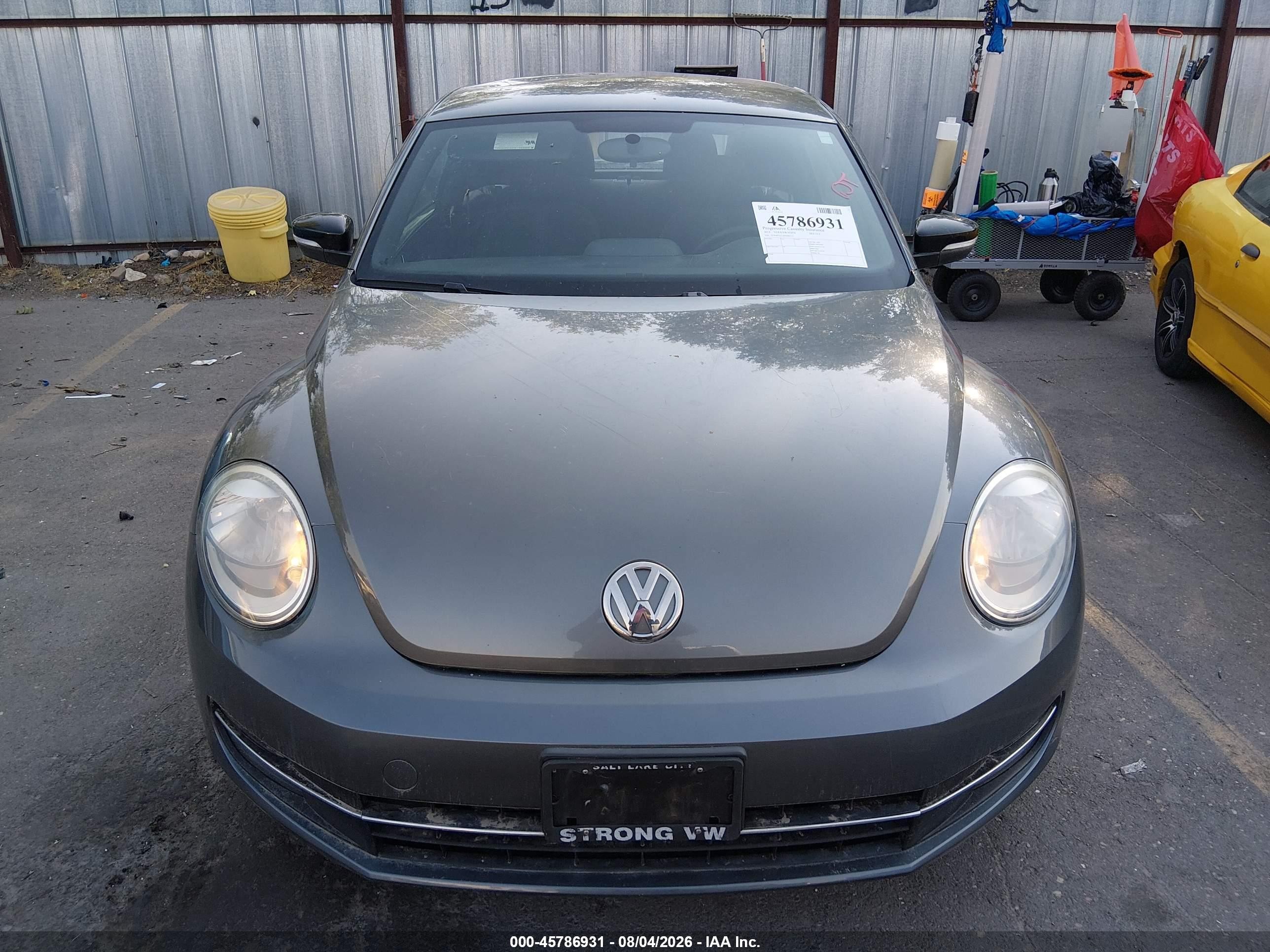 2013 Volkswagen Beetle 2.0t Turbo Gray vin: 3VW467AT1DM602312