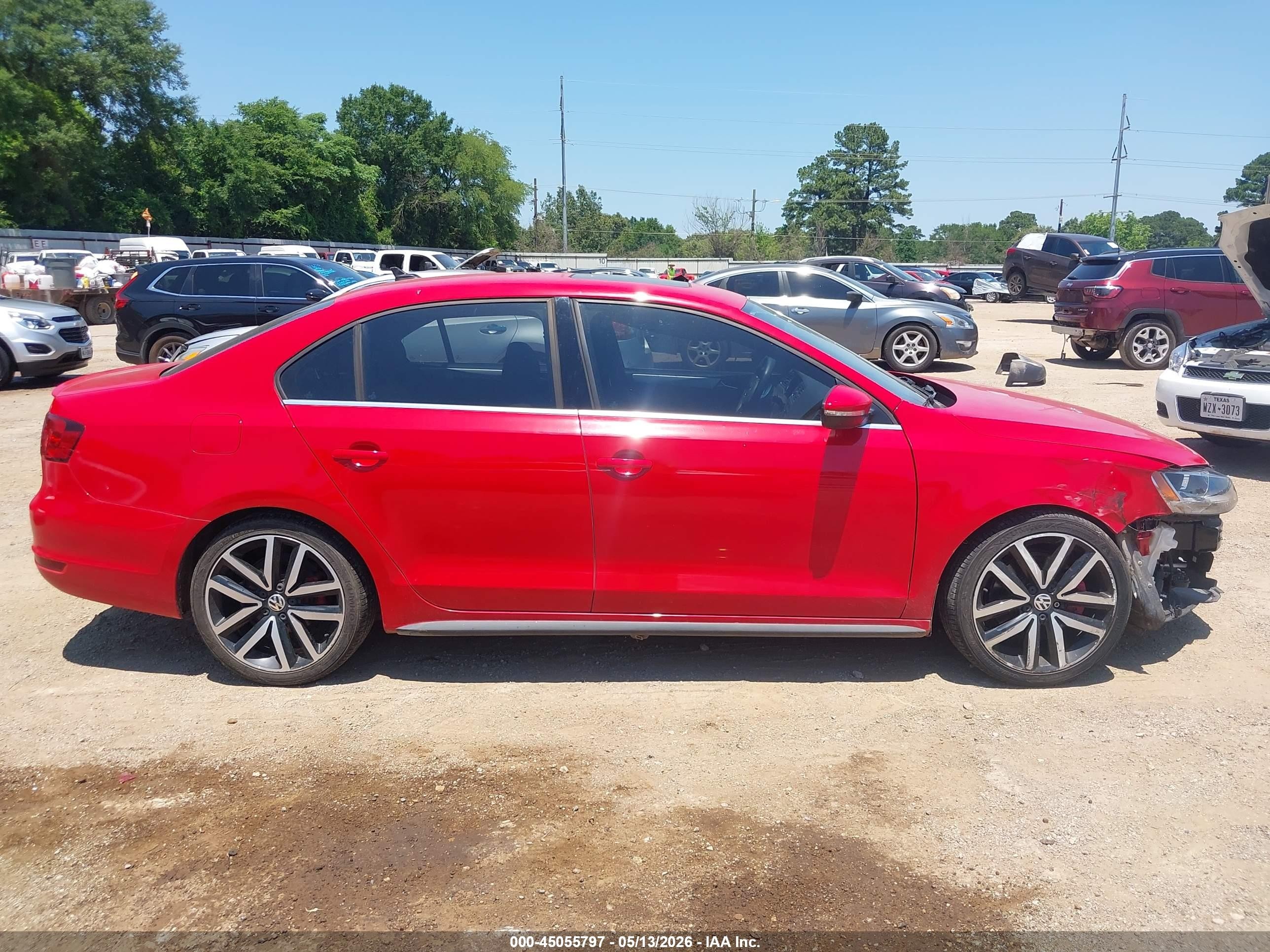2012 Volkswagen Jetta Gli Autobahn Red vin: 3VW487AJ4CM007834