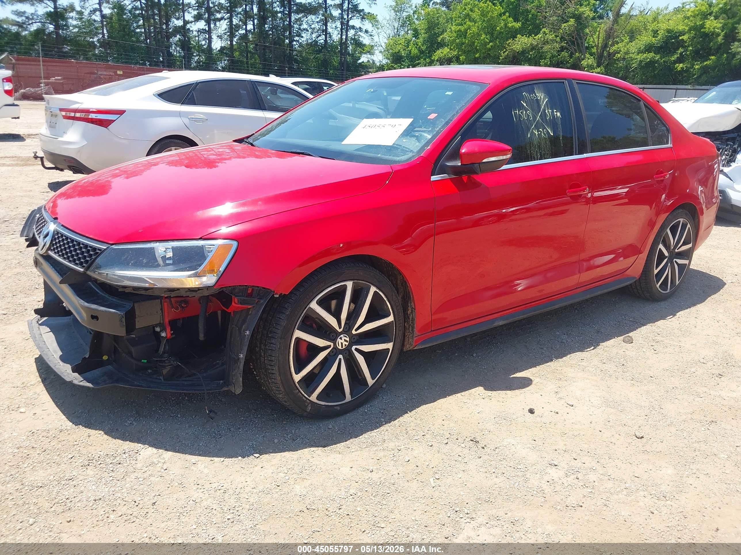 2012 Volkswagen Jetta Gli Autobahn Red vin: 3VW487AJ4CM007834