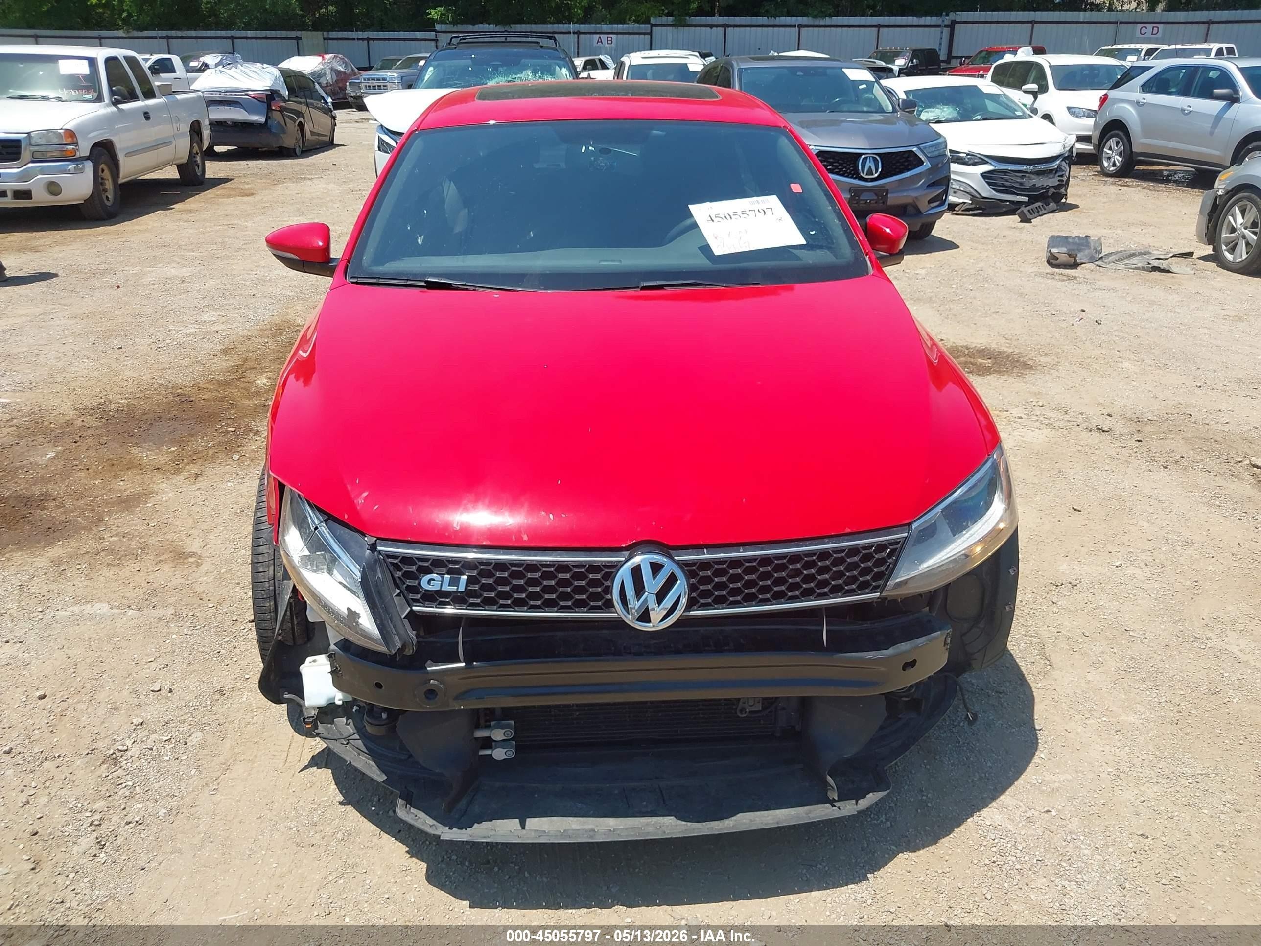 2012 Volkswagen Jetta Gli Autobahn Red vin: 3VW487AJ4CM007834