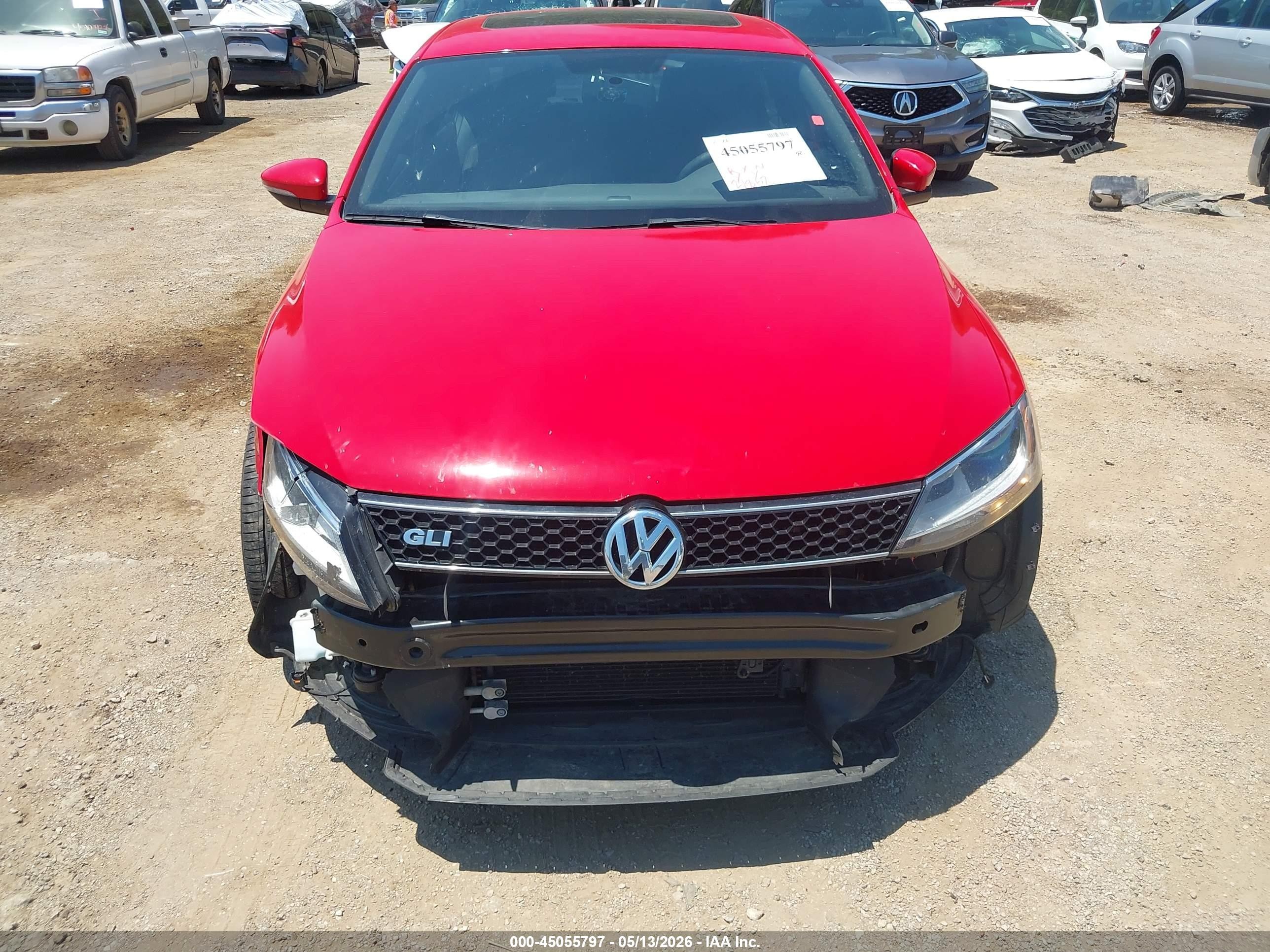2012 Volkswagen Jetta Gli Autobahn Red vin: 3VW487AJ4CM007834