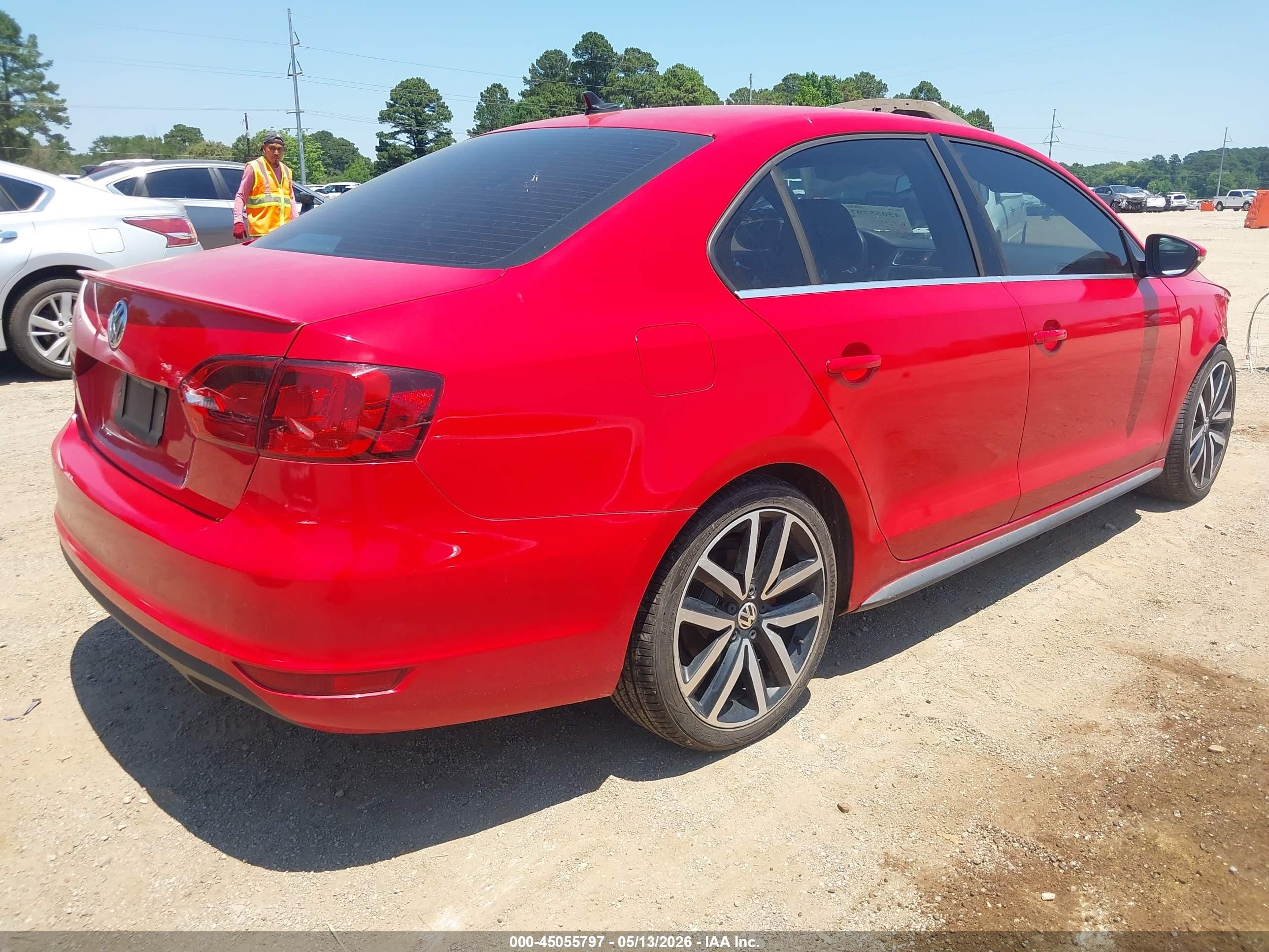 2012 Volkswagen Jetta Gli Autobahn Red vin: 3VW487AJ4CM007834