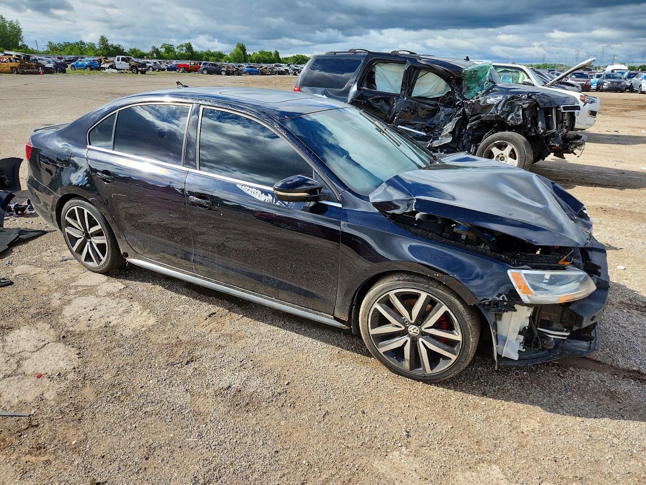 2012 Volkswagen Jetta Gli Black vin: 3VW4A7AJ0CM406731