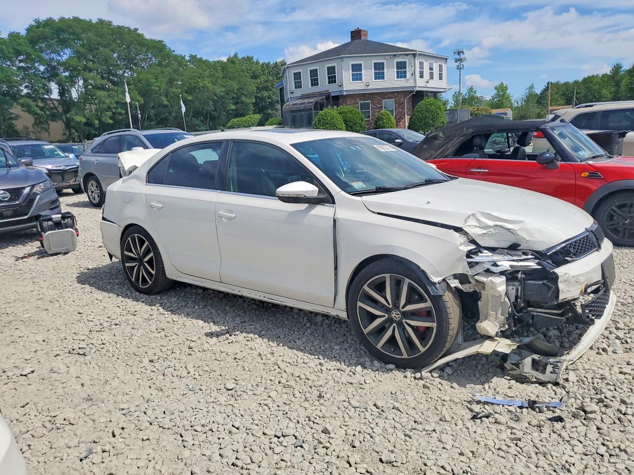 2013 Volkswagen Jetta Gli White vin: 3VW4A7AJ0DM222603