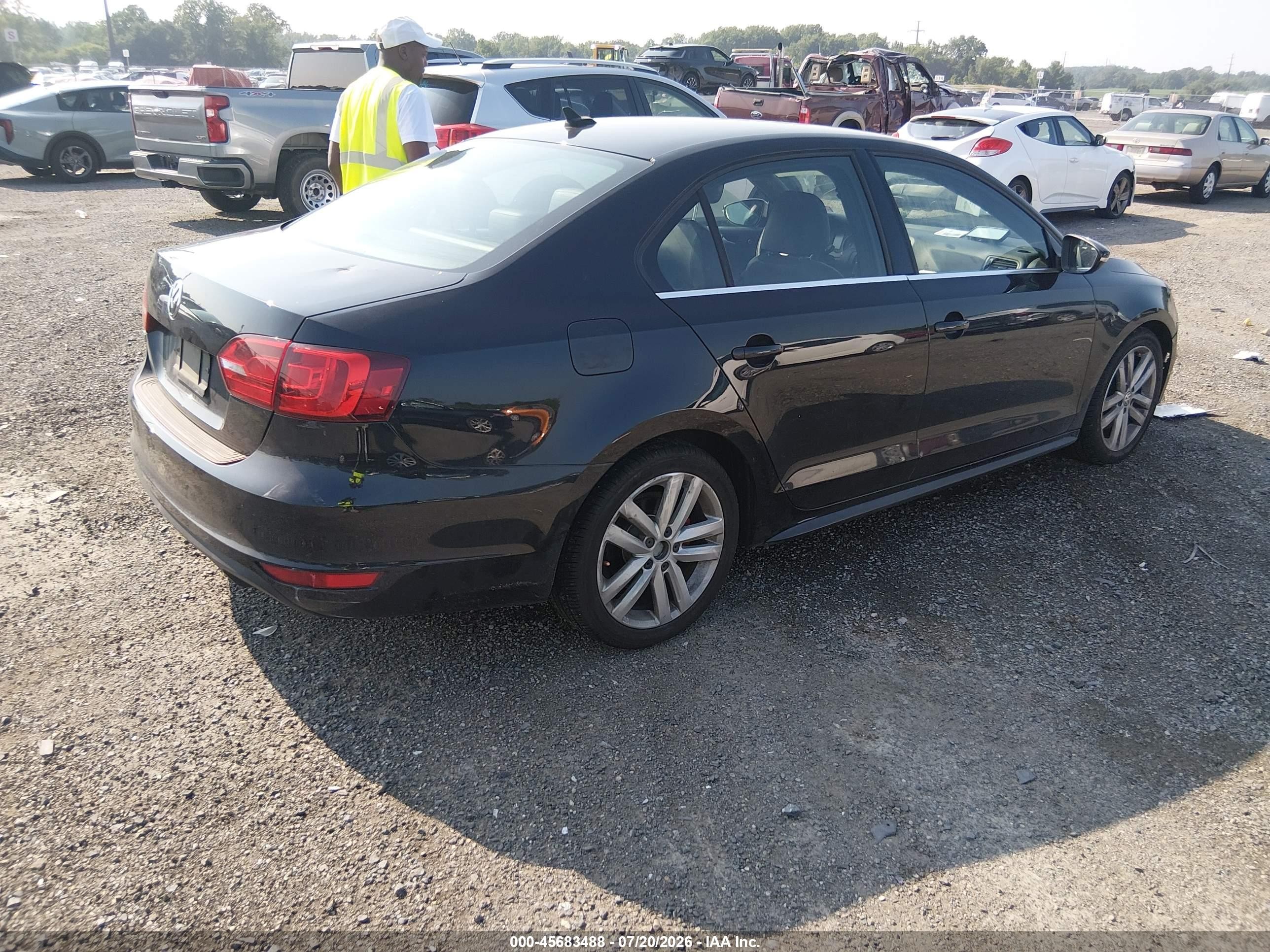 2012 Volkswagen Jetta Gli Черный vin: 3VW4A7AJ2CM367785
