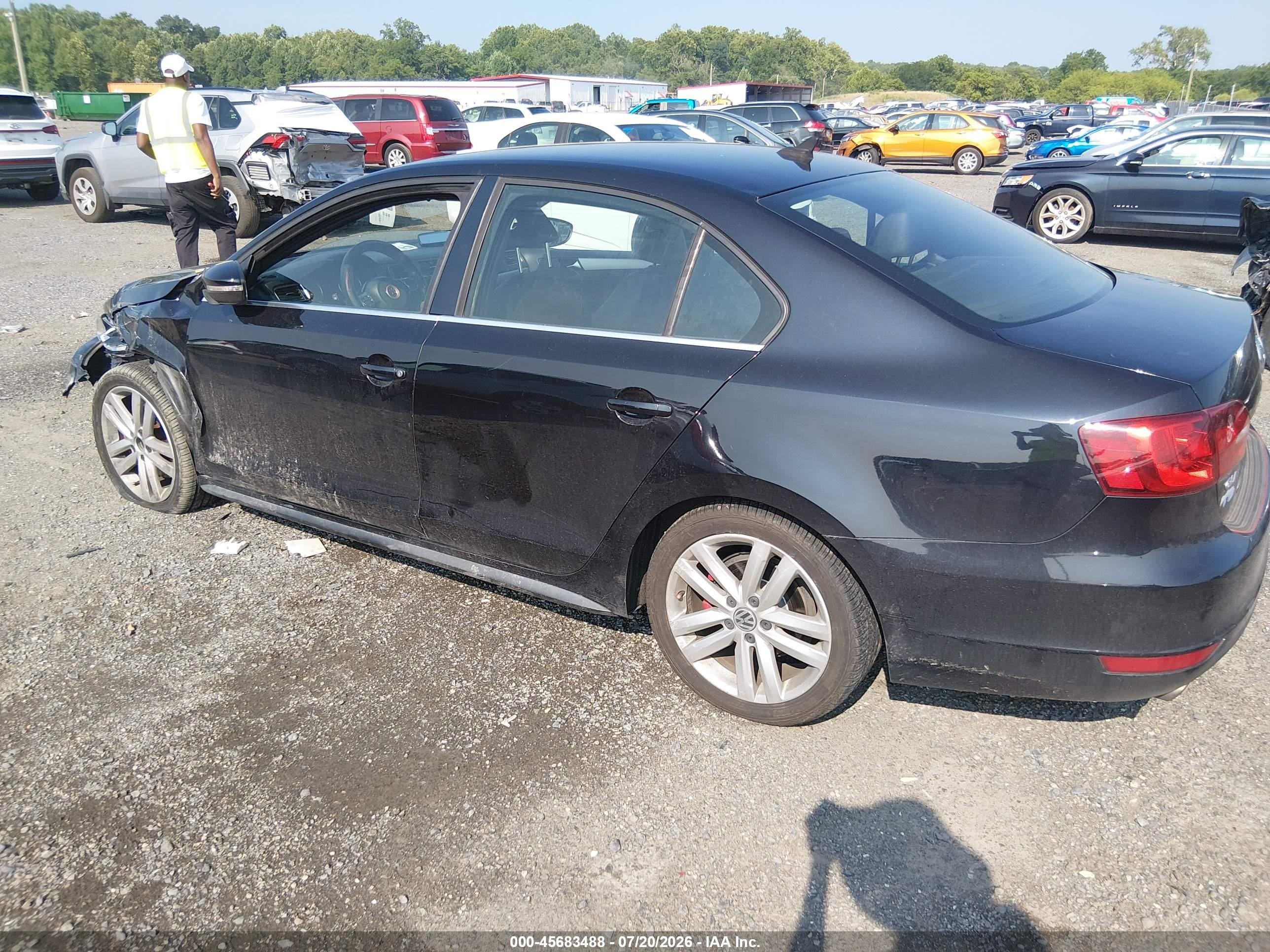 2012 Volkswagen Jetta Gli Черный vin: 3VW4A7AJ2CM367785