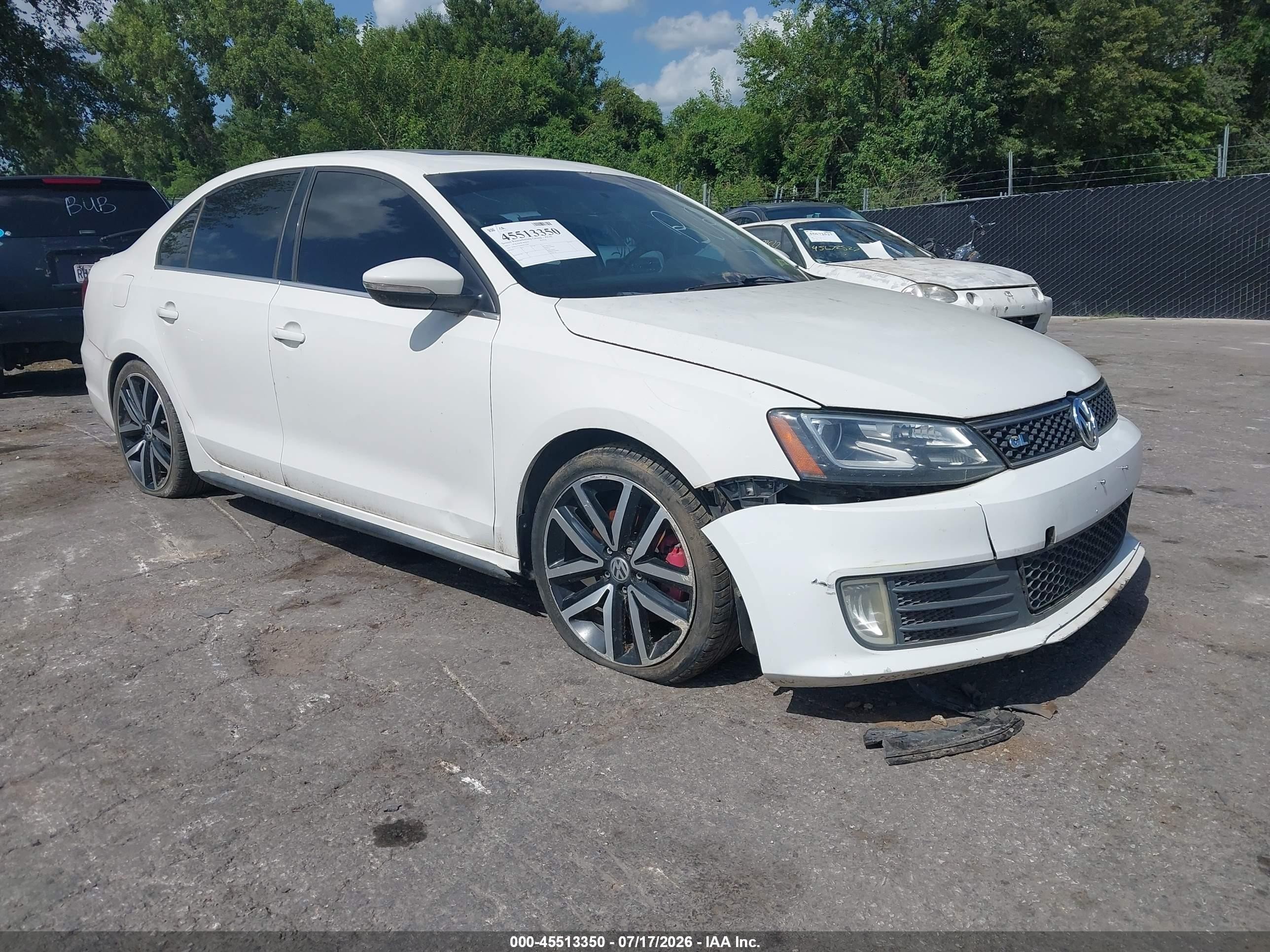 2013 Volkswagen Jetta Gli Autobahn W/nav White vin: 3VW4A7AJ4DM222006