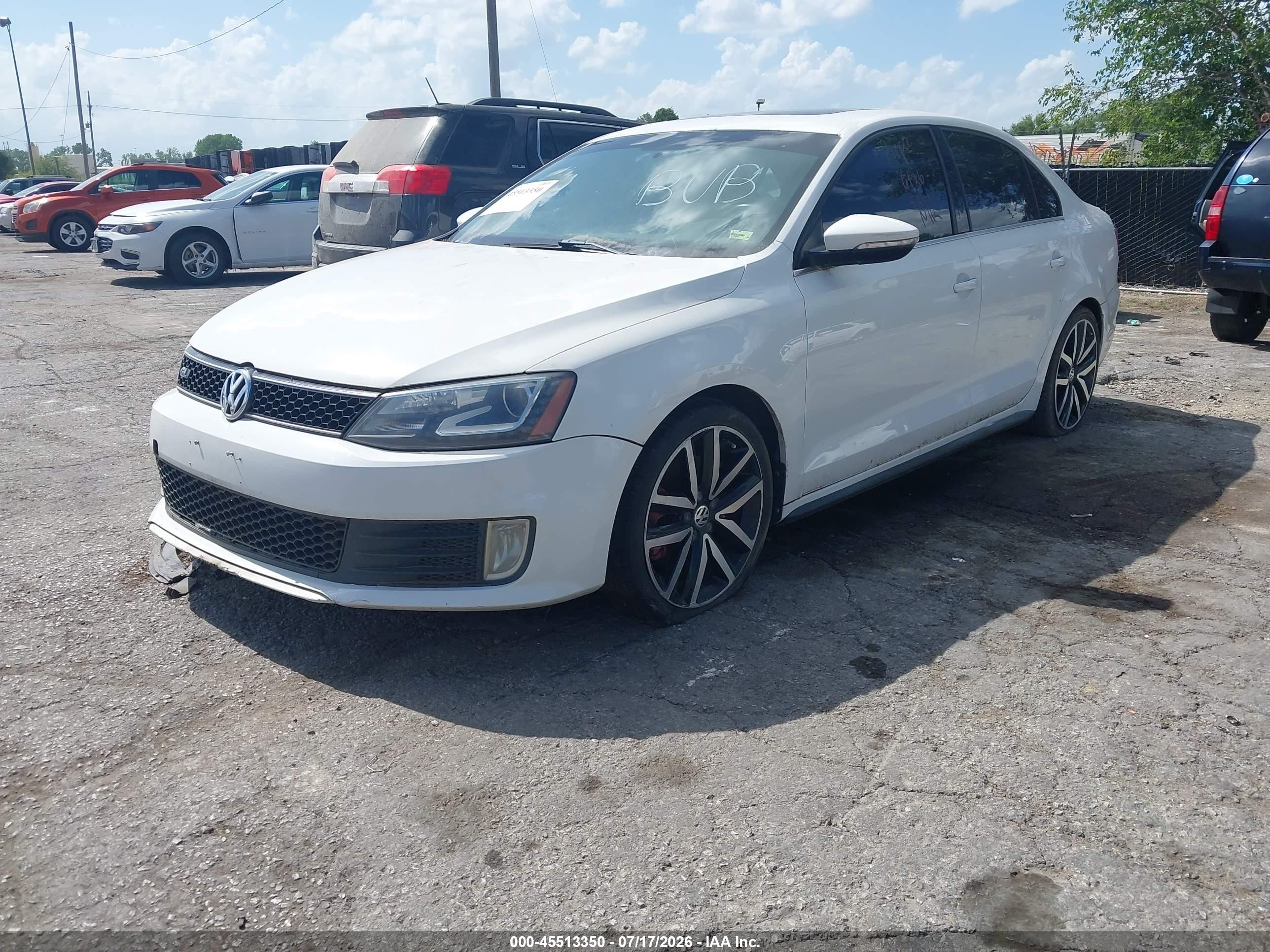 2013 Volkswagen Jetta Gli Autobahn W/nav White vin: 3VW4A7AJ4DM222006