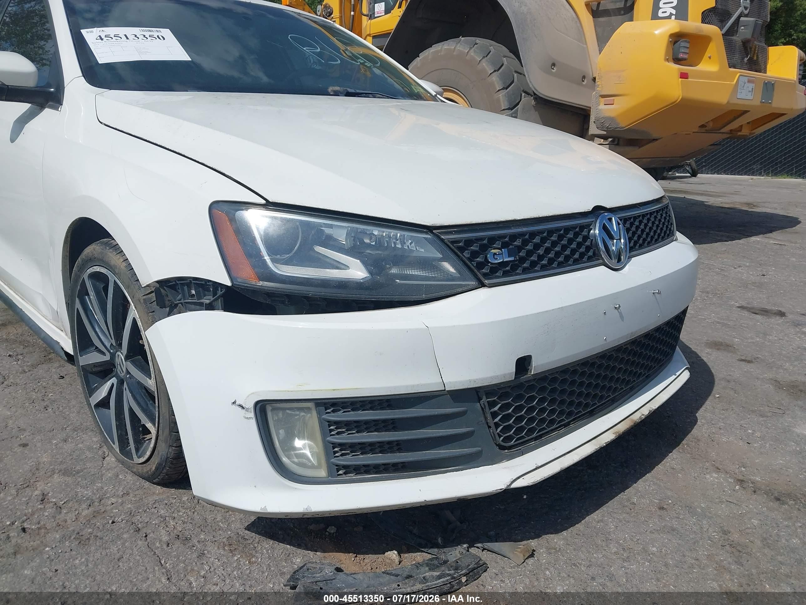 2013 Volkswagen Jetta Gli Autobahn W/nav White vin: 3VW4A7AJ4DM222006