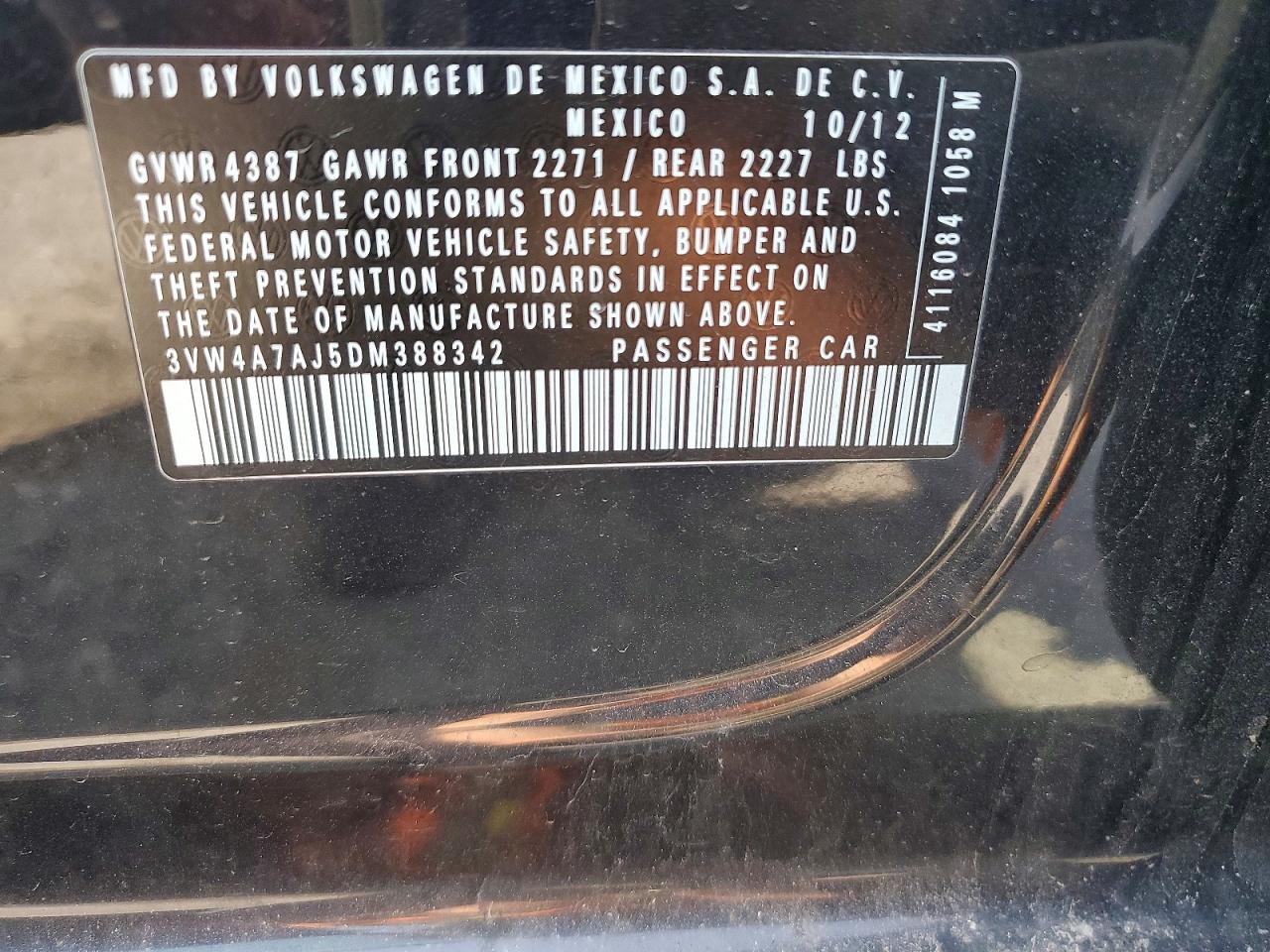 2013 Volkswagen Jetta Gli Black vin: 3VW4A7AJ5DM388342