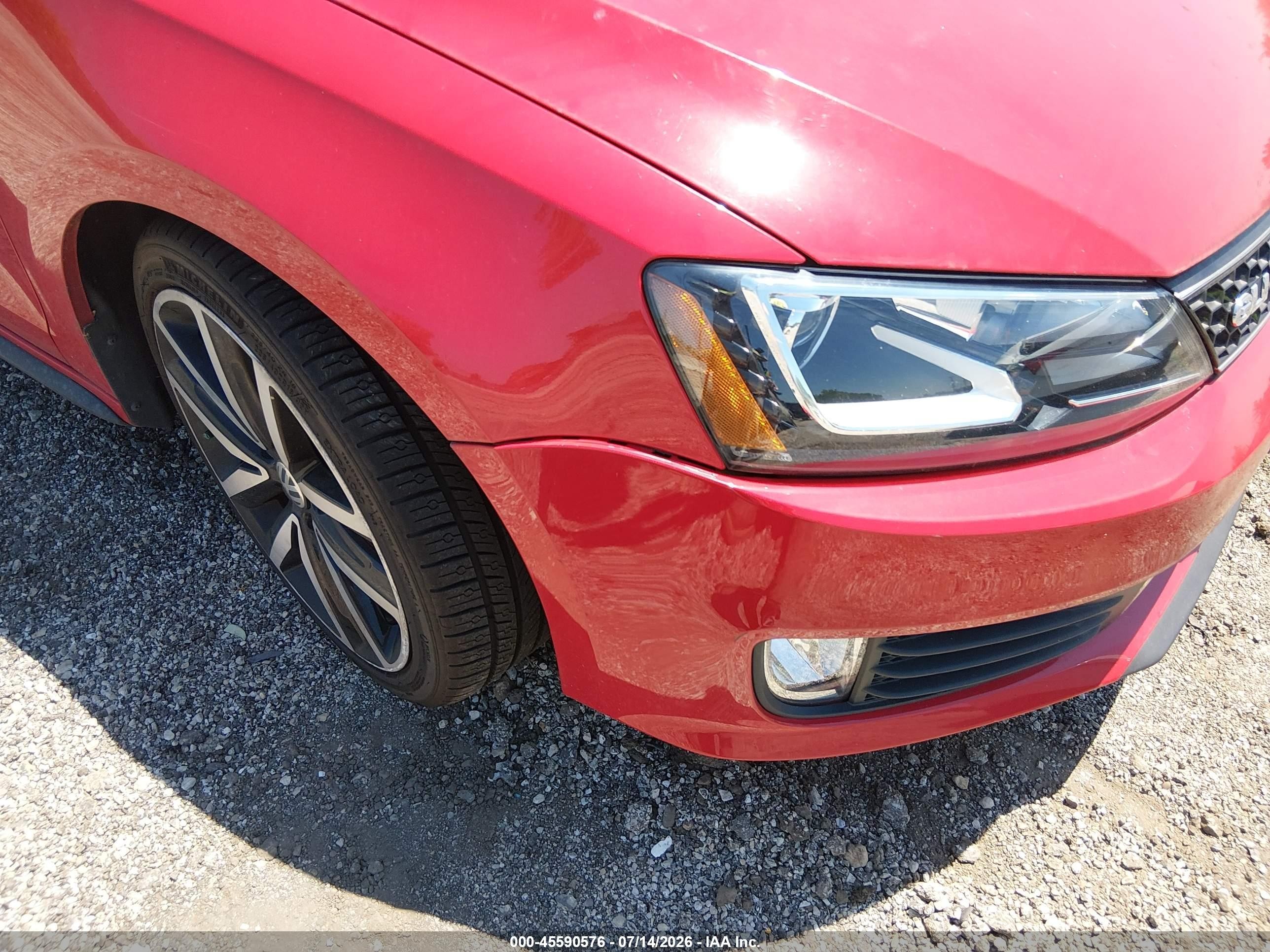 2013 Volkswagen Jetta Gli Autobahn W/nav Red vin: 3VW4A7AJ9DM369177