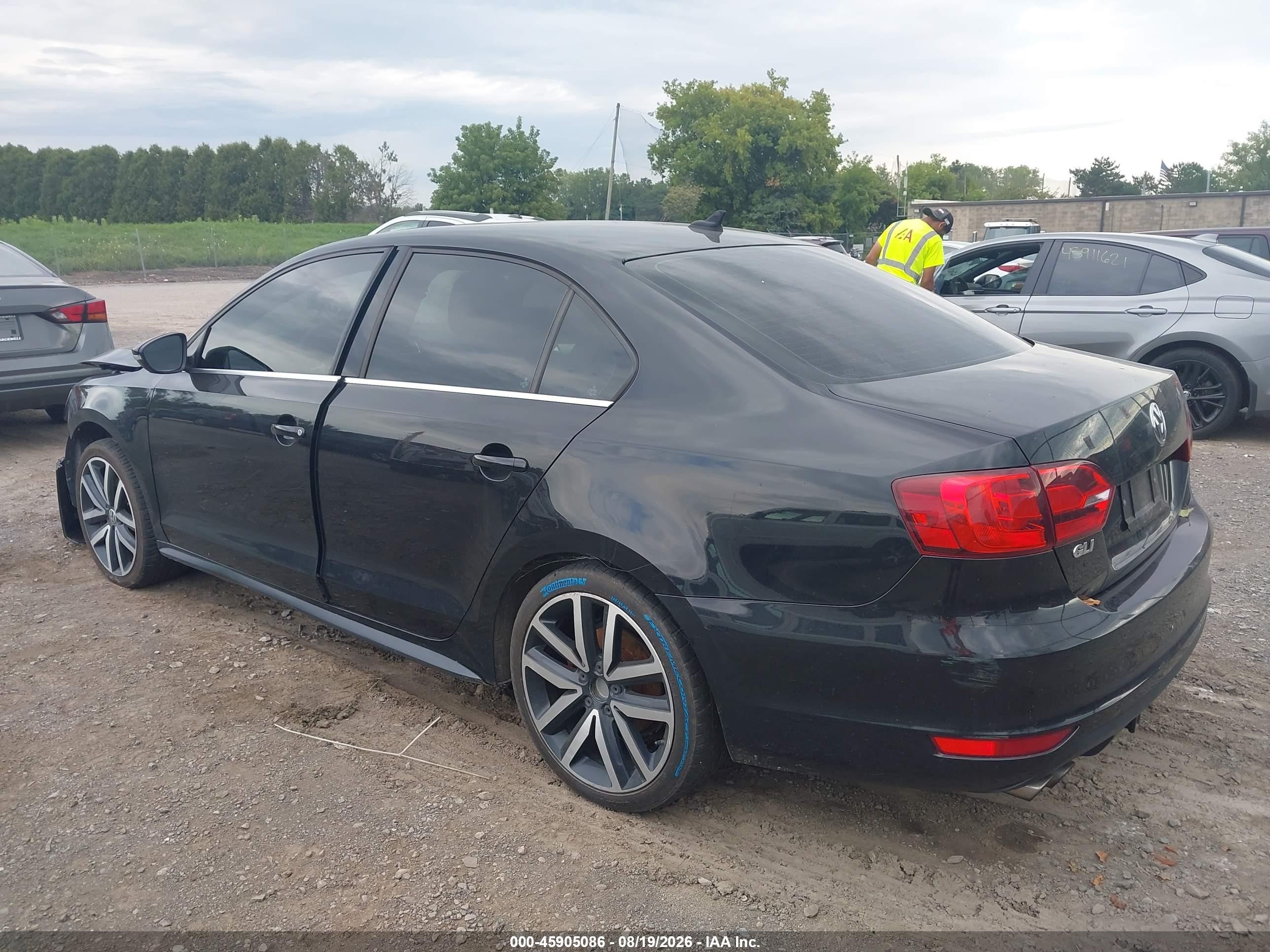 2012 Volkswagen Jetta Gli Autobahn Black vin: 3VW4A7AJXCM341452