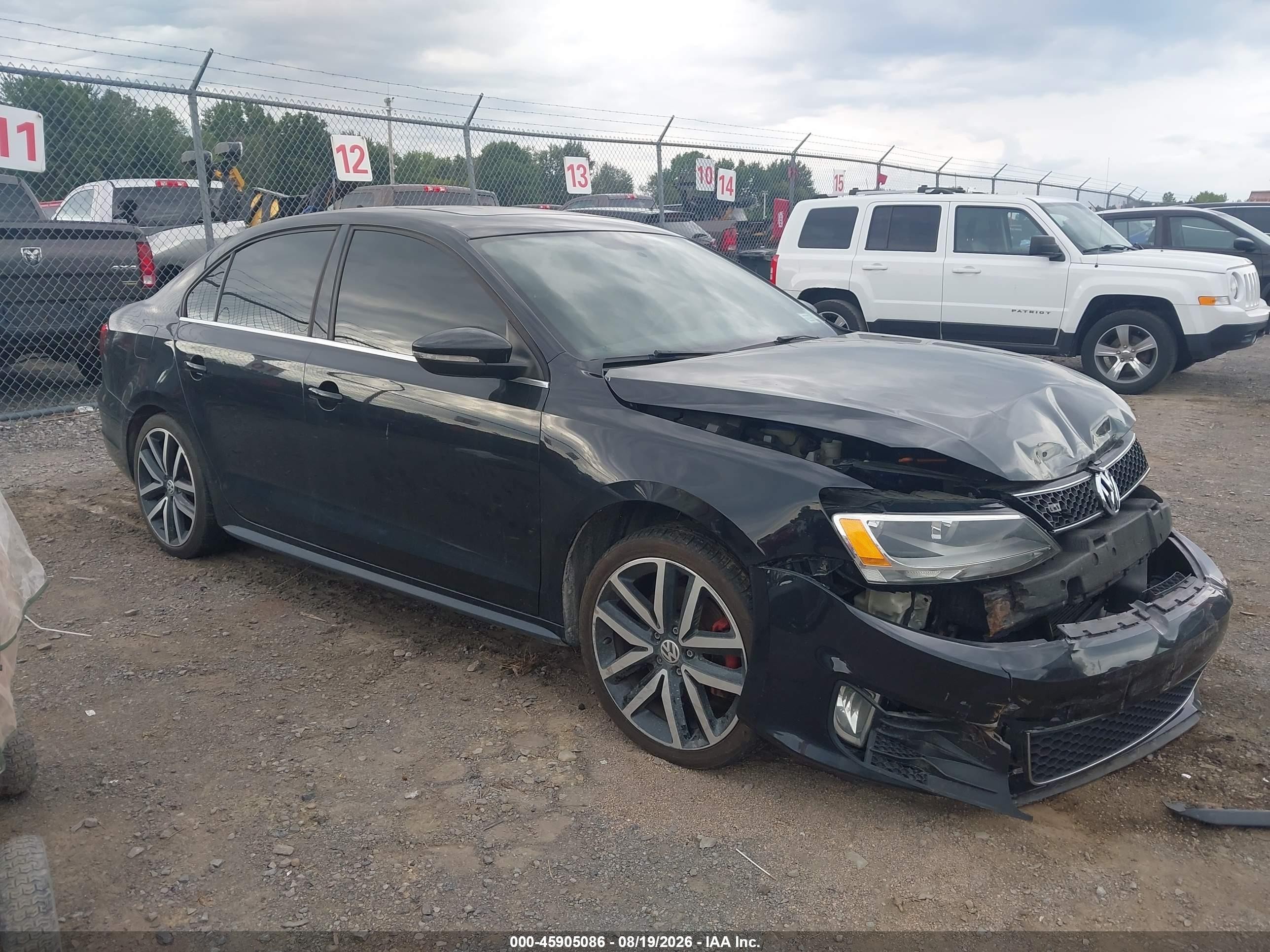 2012 Volkswagen Jetta Gli Autobahn Black vin: 3VW4A7AJXCM341452