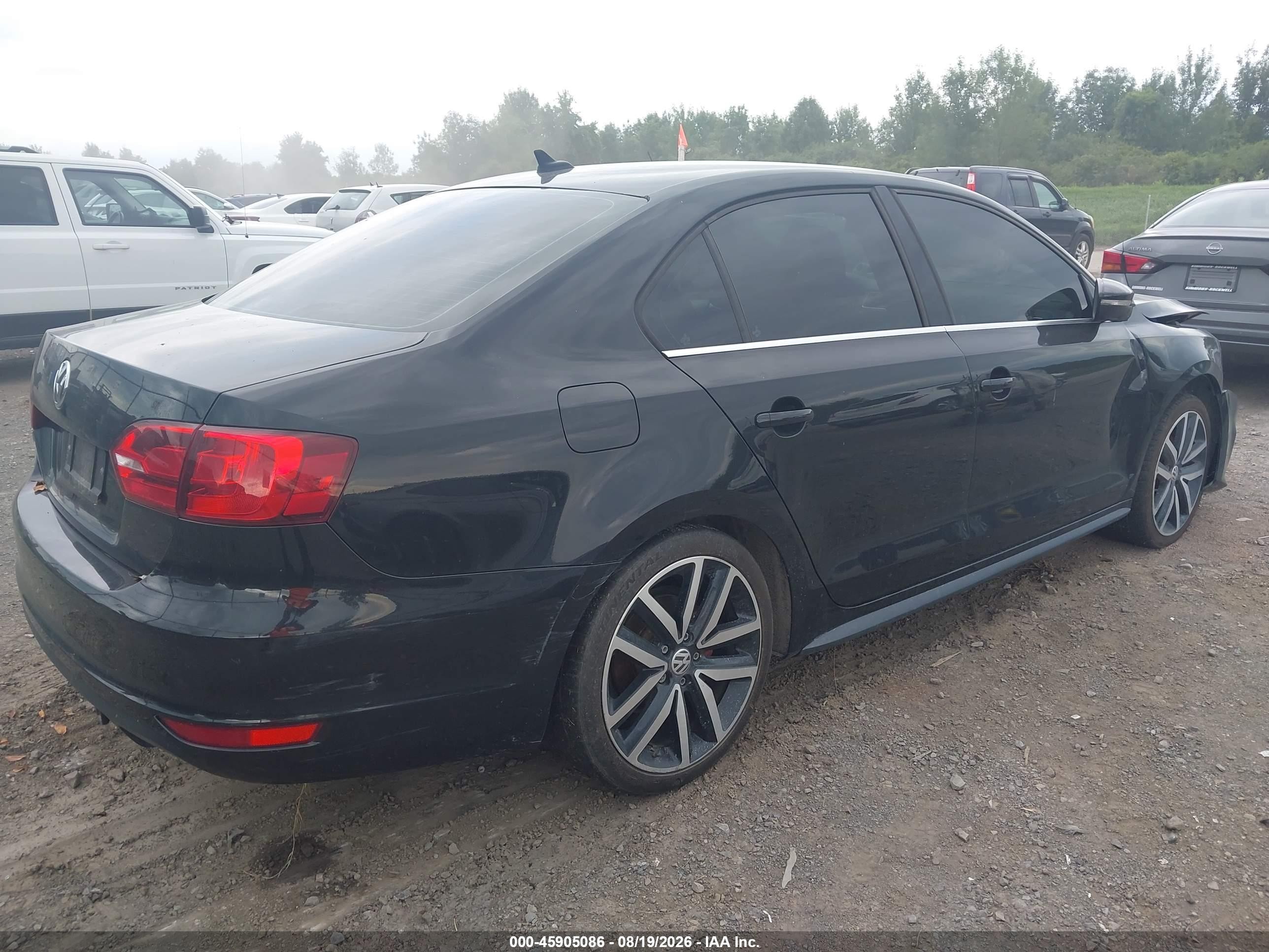 2012 Volkswagen Jetta Gli Autobahn Black vin: 3VW4A7AJXCM341452