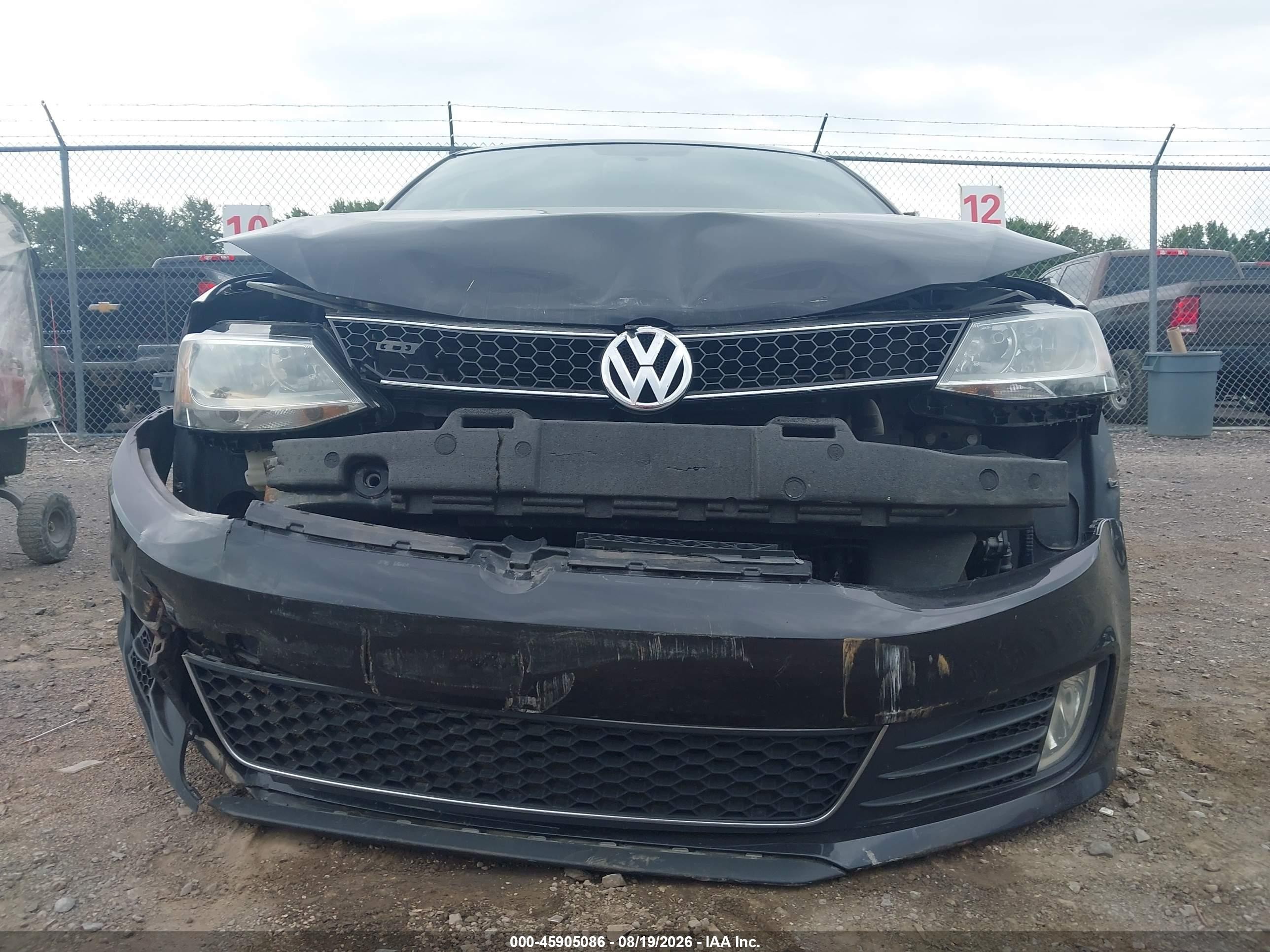 2012 Volkswagen Jetta Gli Autobahn Black vin: 3VW4A7AJXCM341452