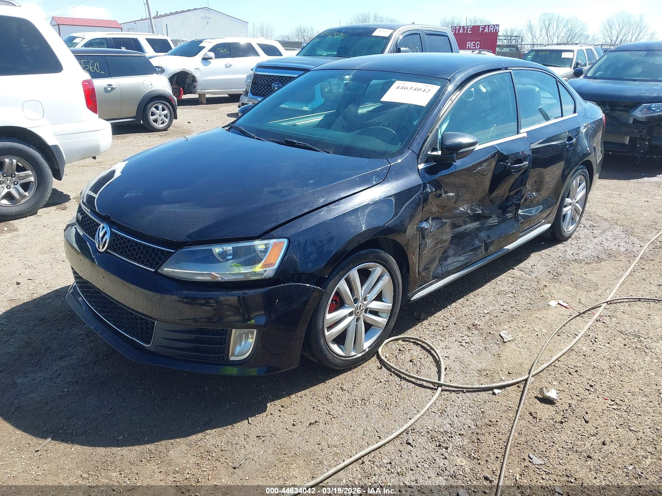 2013 Volkswagen Jetta Gli Black vin: 3VW4A7AJXDM211771