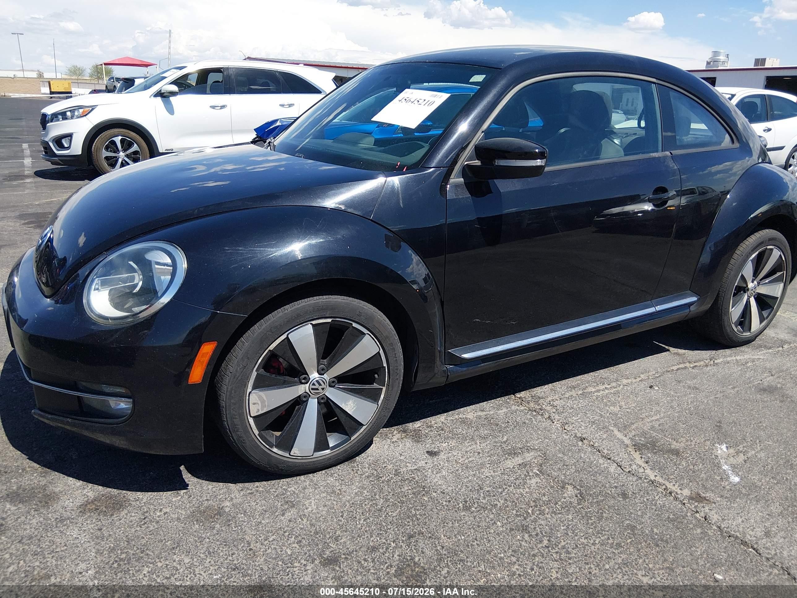 2012 Volkswagen Beetle 2.0t Black vin: 3VW4A7AT7CM657022