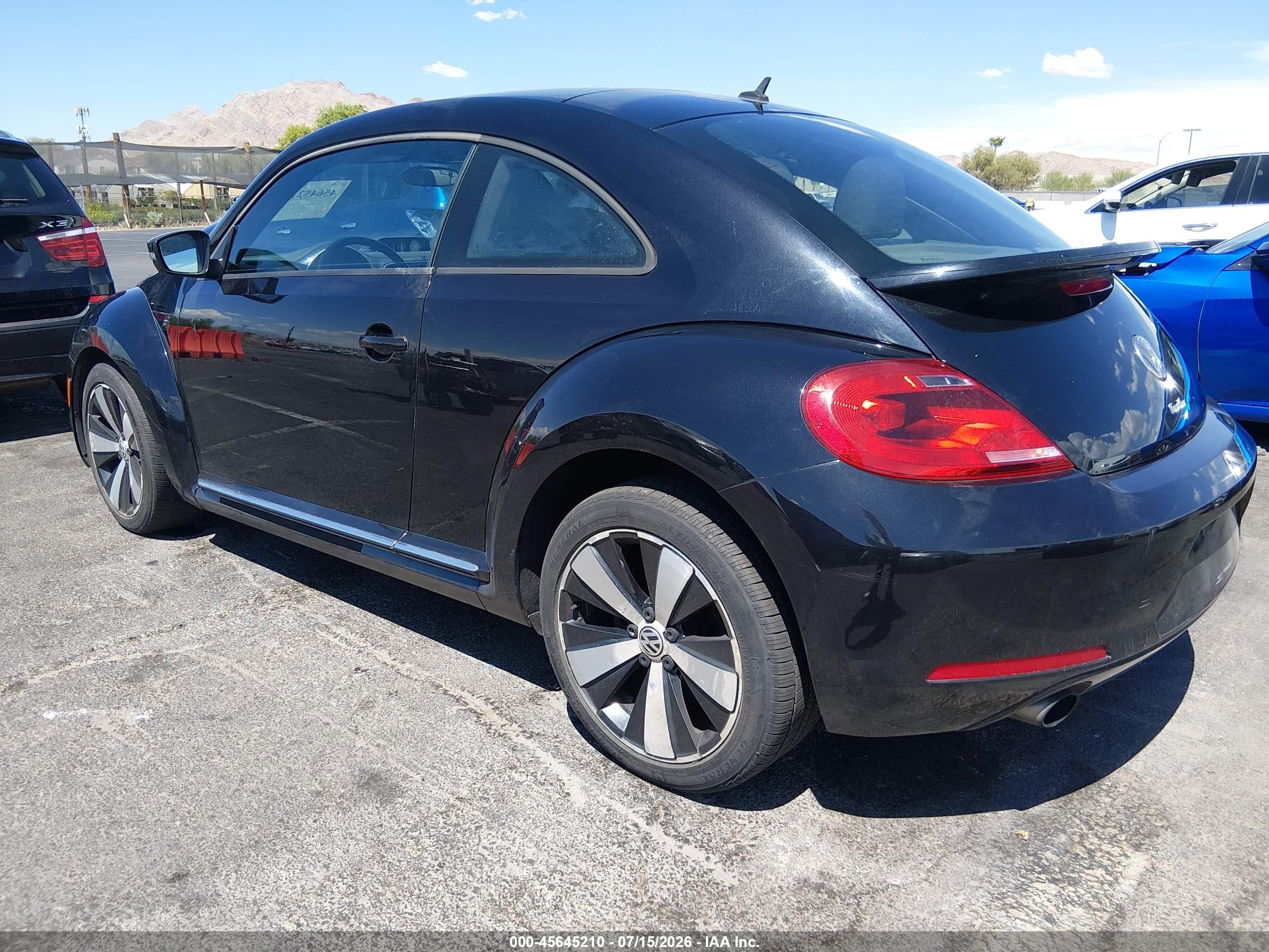 2012 Volkswagen Beetle 2.0t Black vin: 3VW4A7AT7CM657022