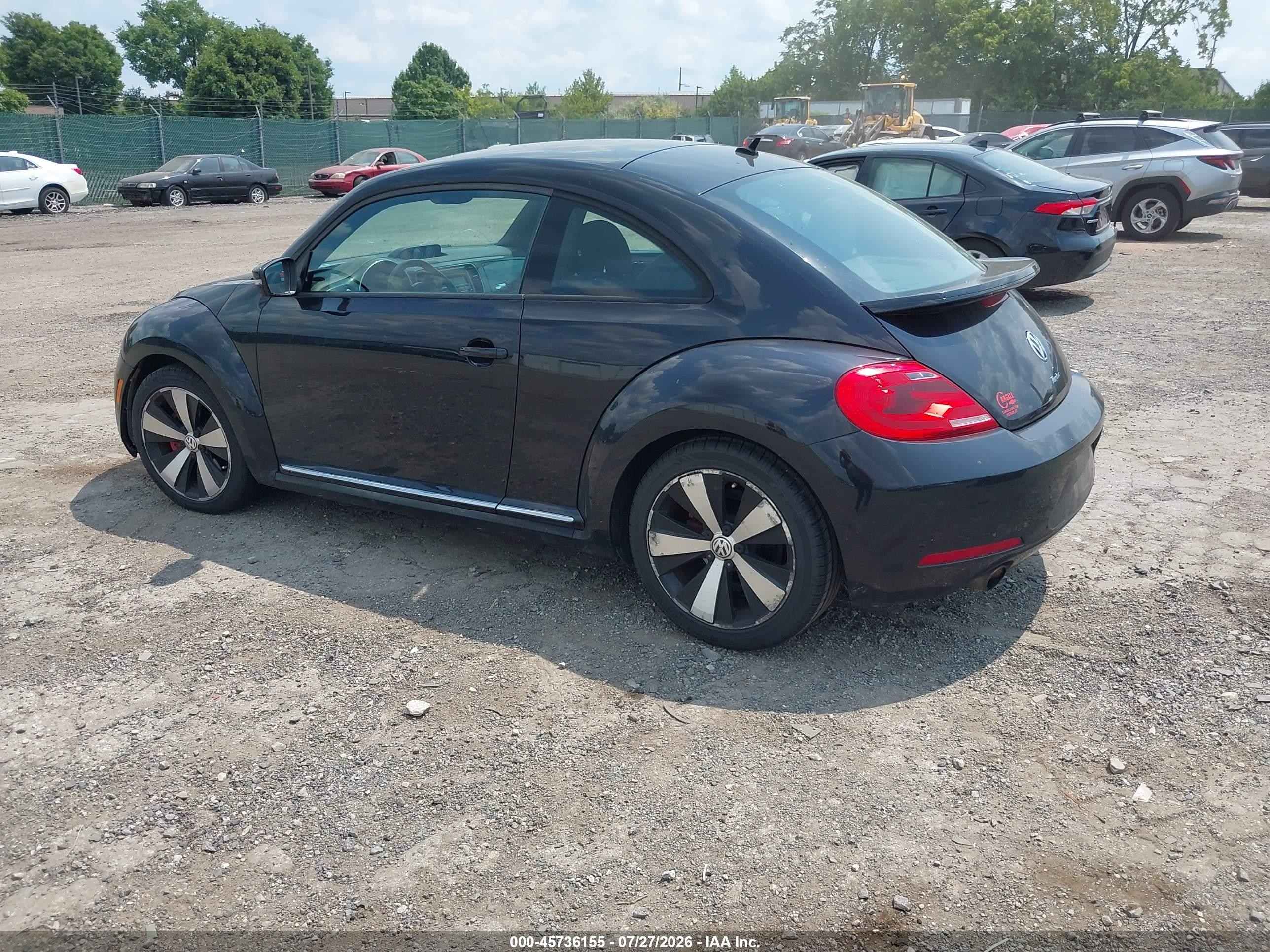 2013 Volkswagen Beetle 2.0t Turbo Black vin: 3VW4A7AT8DM621132