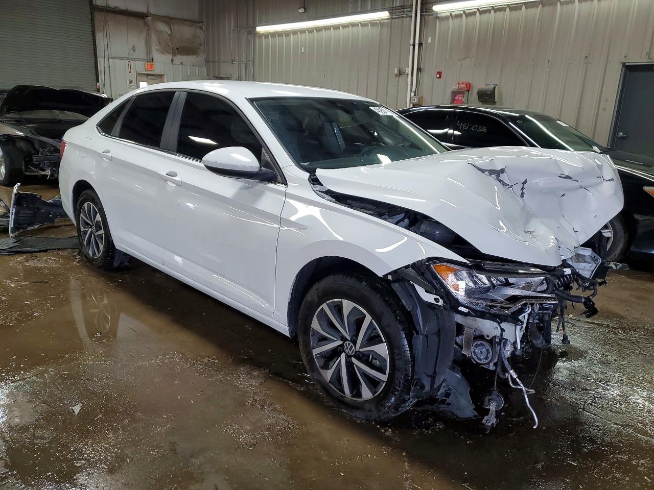 2024 Volkswagen Jetta S White vin: 3VW4M7BUXRM037868