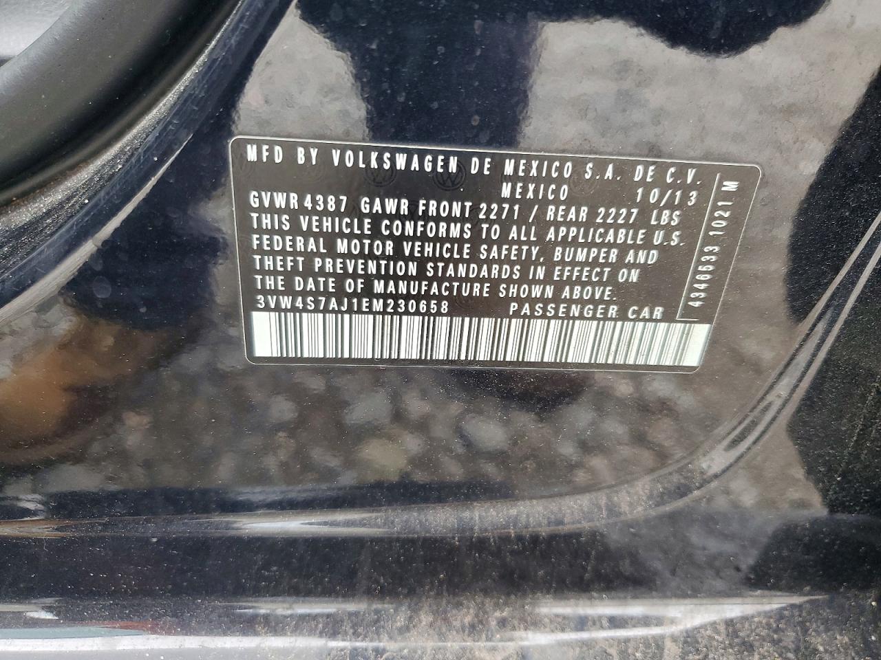 2014 Volkswagen Jetta Gli Черный vin: 3VW4S7AJ1EM230658