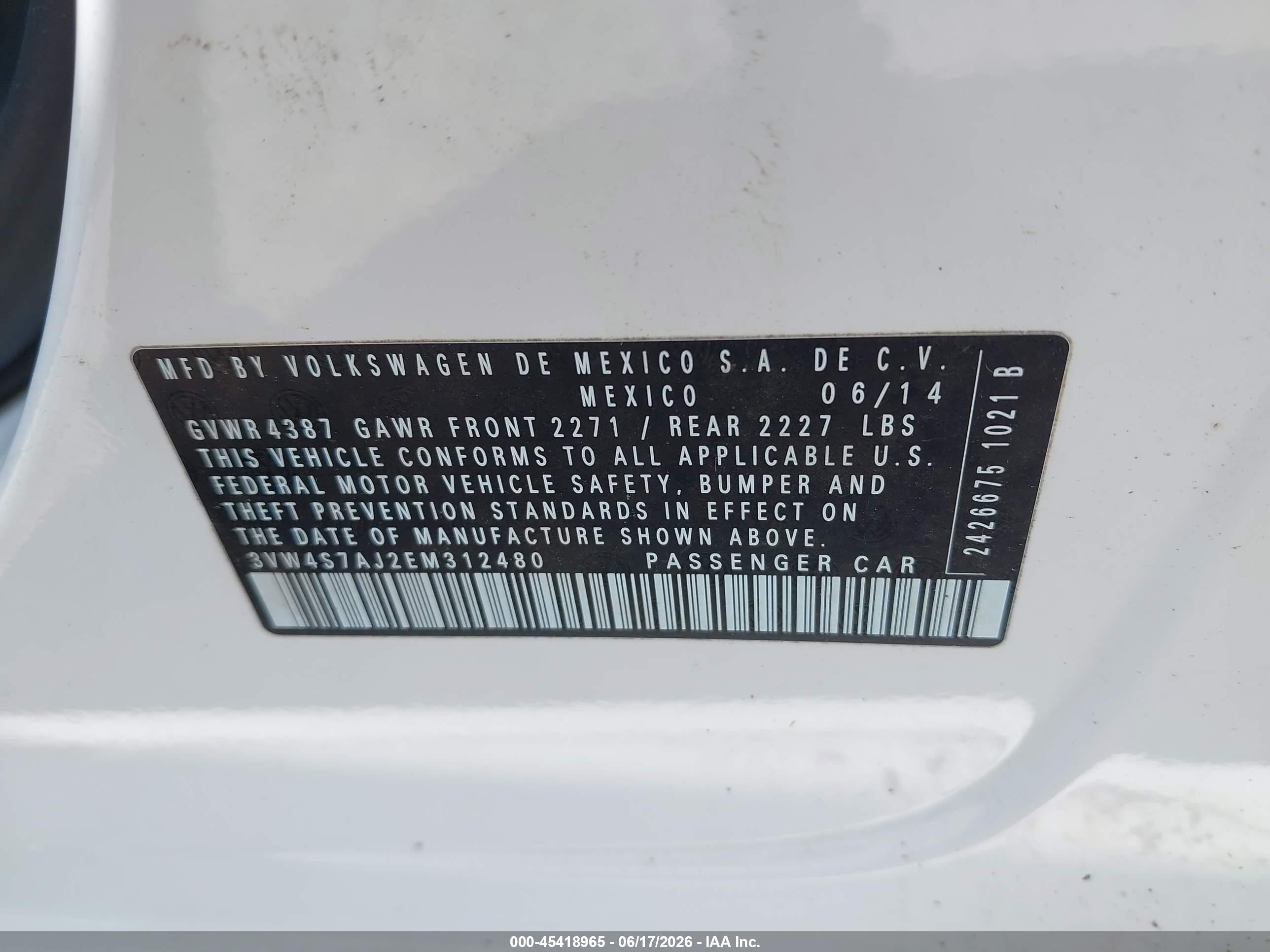 2014 Volkswagen Jetta Gli Edition 30 W/nav Белый vin: 3VW4S7AJ2EM312480