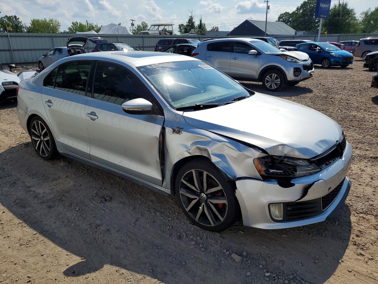 2014 Volkswagen Jetta Gli Silver vin: 3VW4S7AJ4EM211568