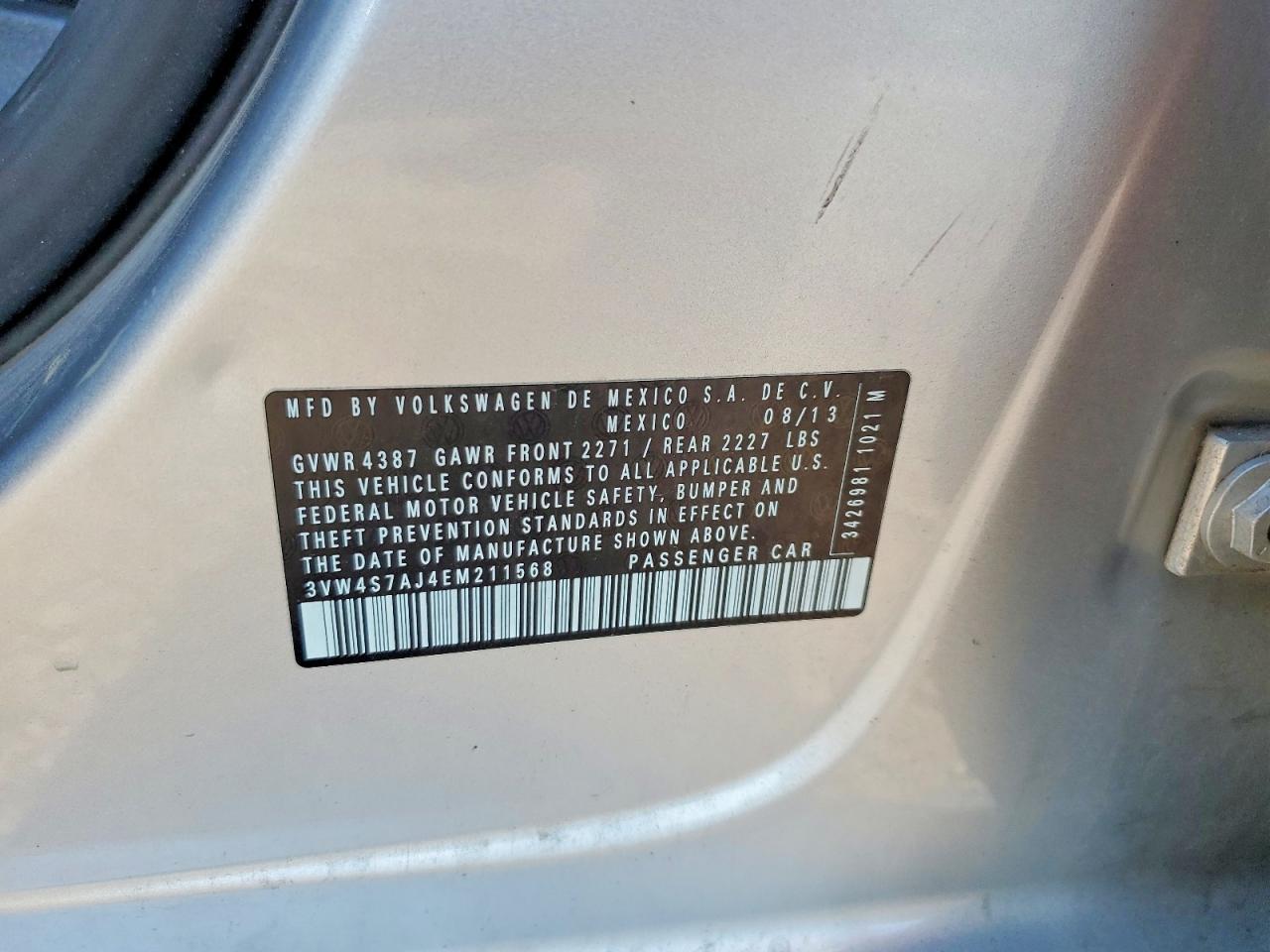 2014 Volkswagen Jetta Gli Silver vin: 3VW4S7AJ4EM211568