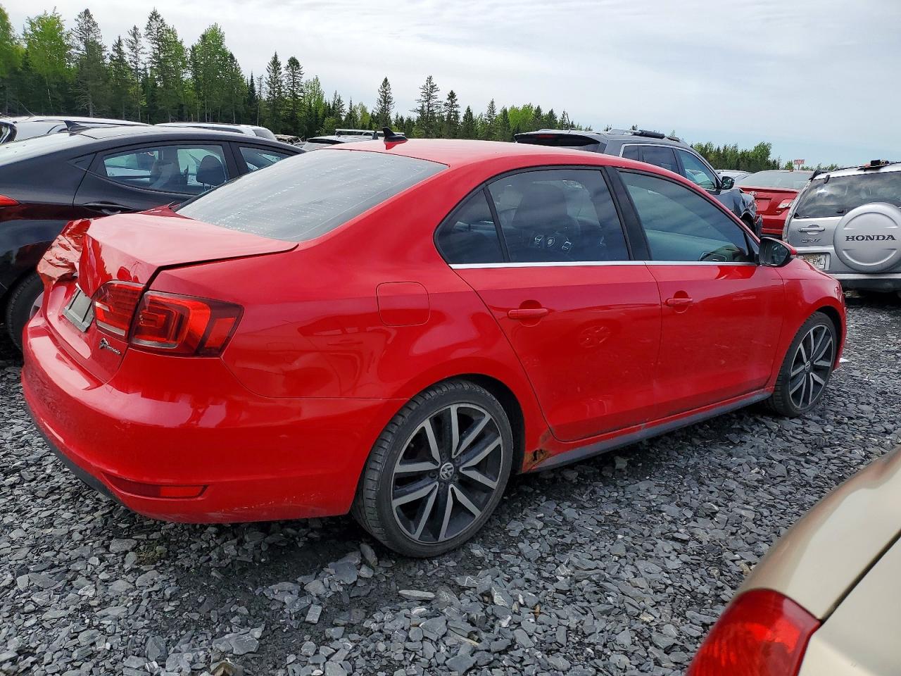2014 Volkswagen Jetta Gli Red vin: 3VW4S7AJ8EM395400