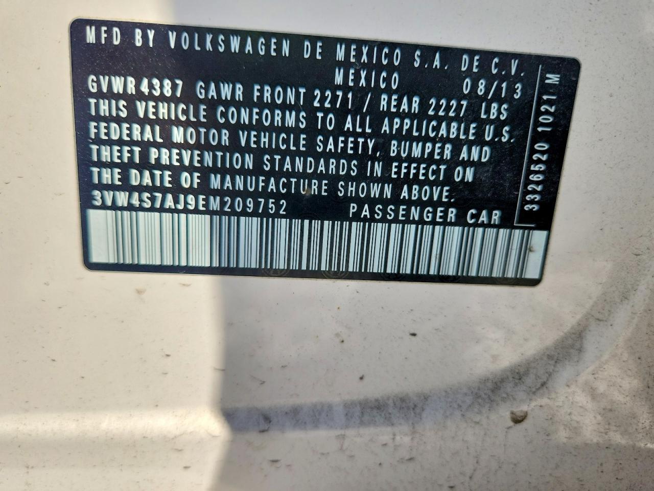 2014 Volkswagen Jetta Gli White vin: 3VW4S7AJ9EM209752