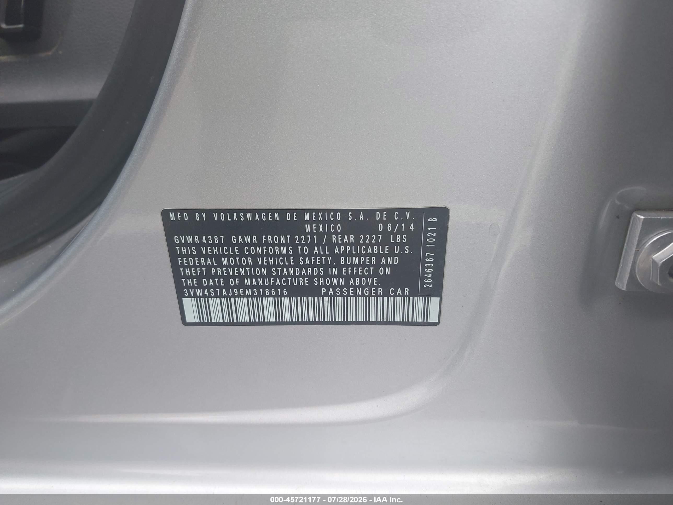 2014 Volkswagen Jetta Gli Edition 30 Серебряный vin: 3VW4S7AJ9EM318616