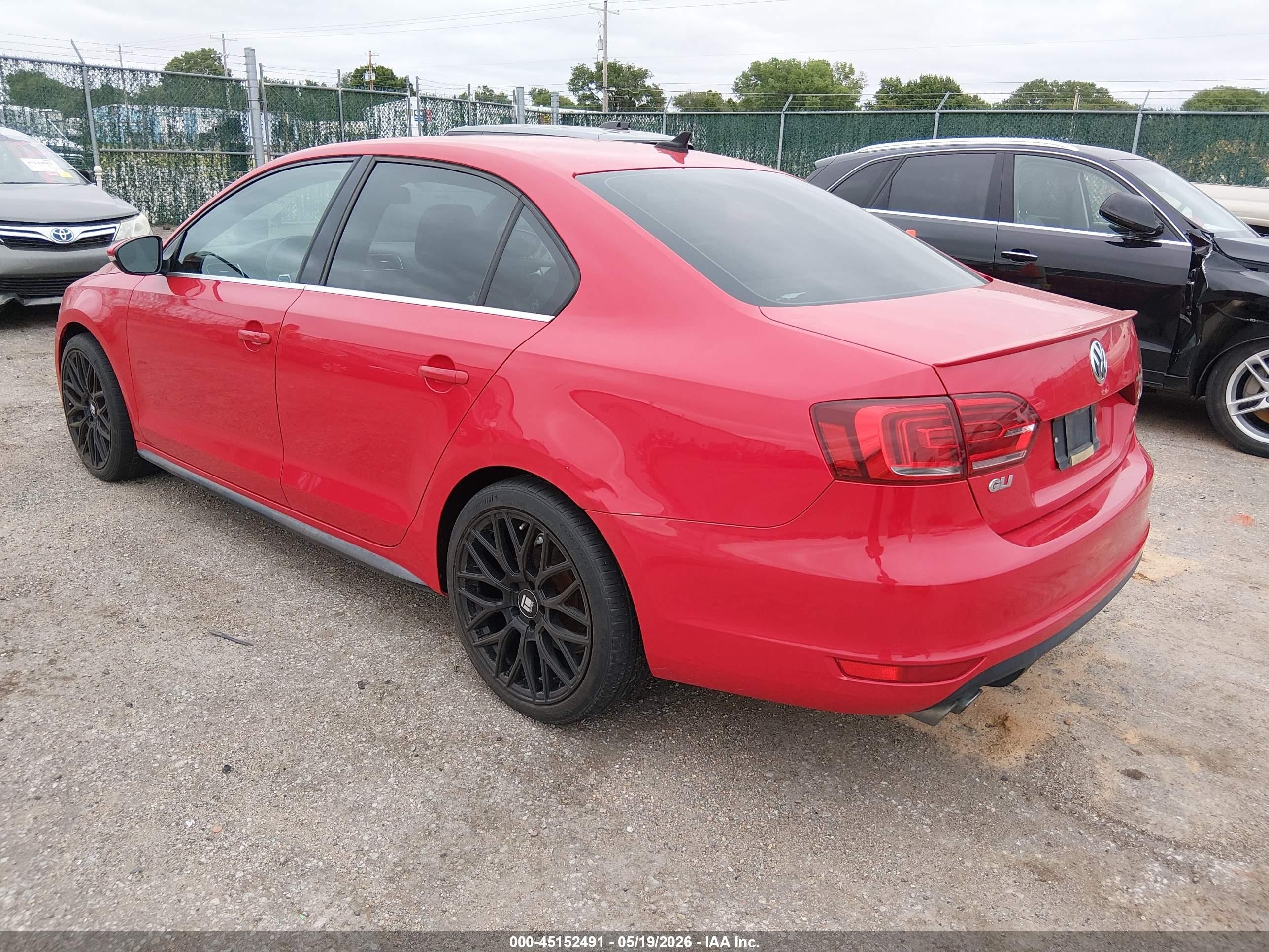 2014 Volkswagen Jetta Gli Autobahn W/nav Red vin: 3VW4S7AJ9EM355469