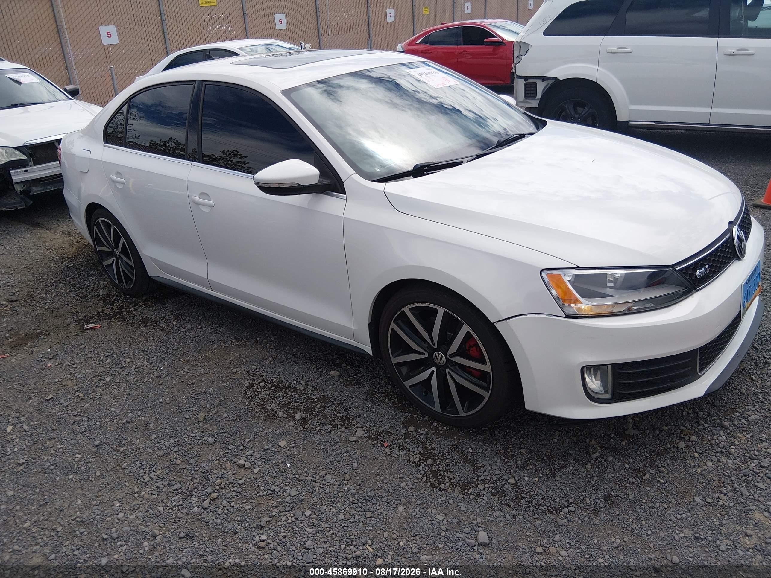 2013 Volkswagen Jetta Gli Autobahn White vin: 3VW4T7AJ0DM310111