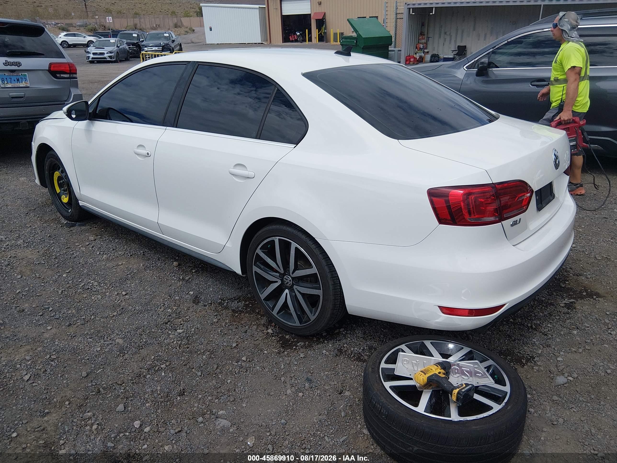 2013 Volkswagen Jetta Gli Autobahn White vin: 3VW4T7AJ0DM310111