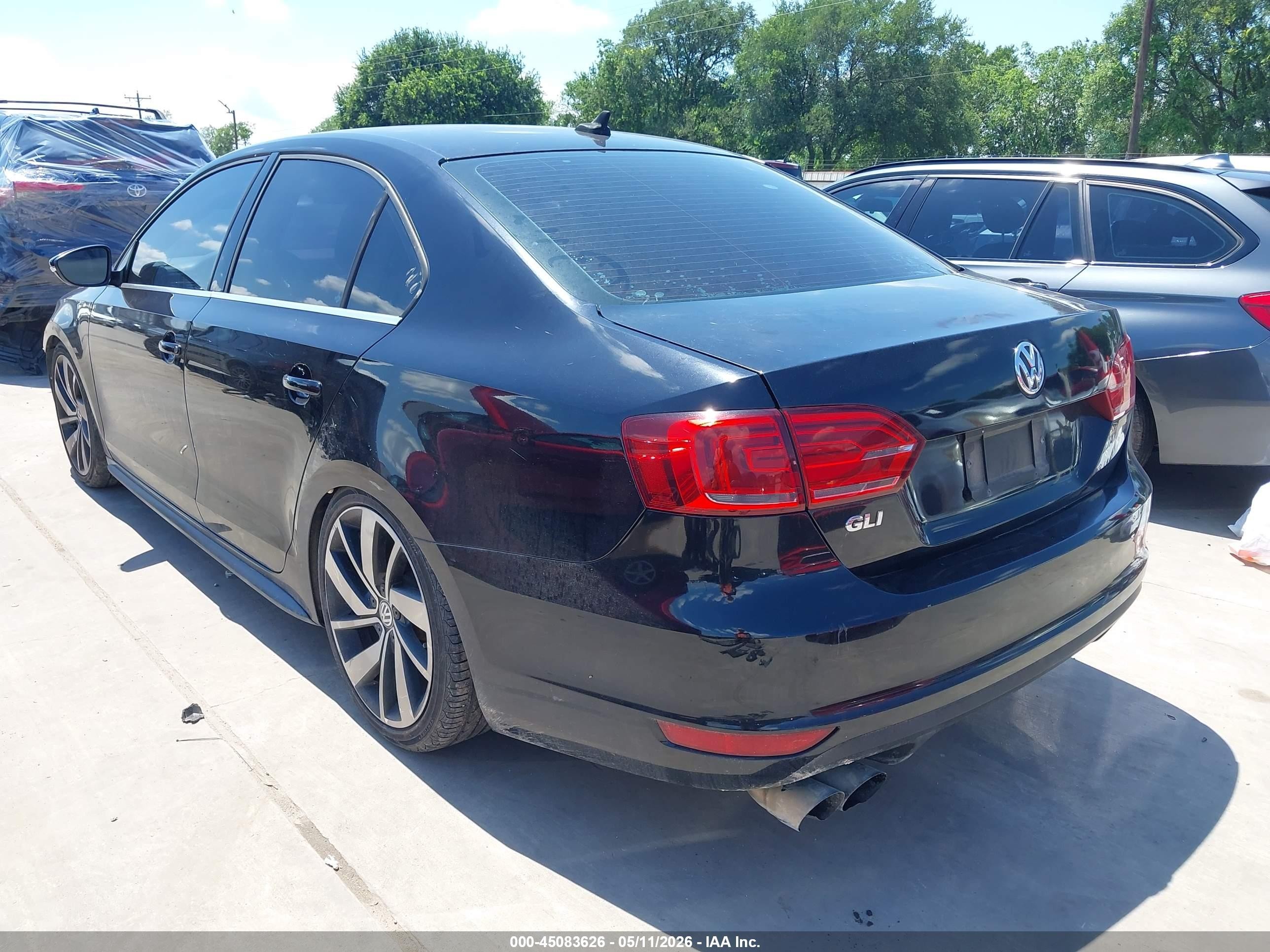 2014 Volkswagen Jetta Gli Black vin: 3VW4T7AJ0EM398031
