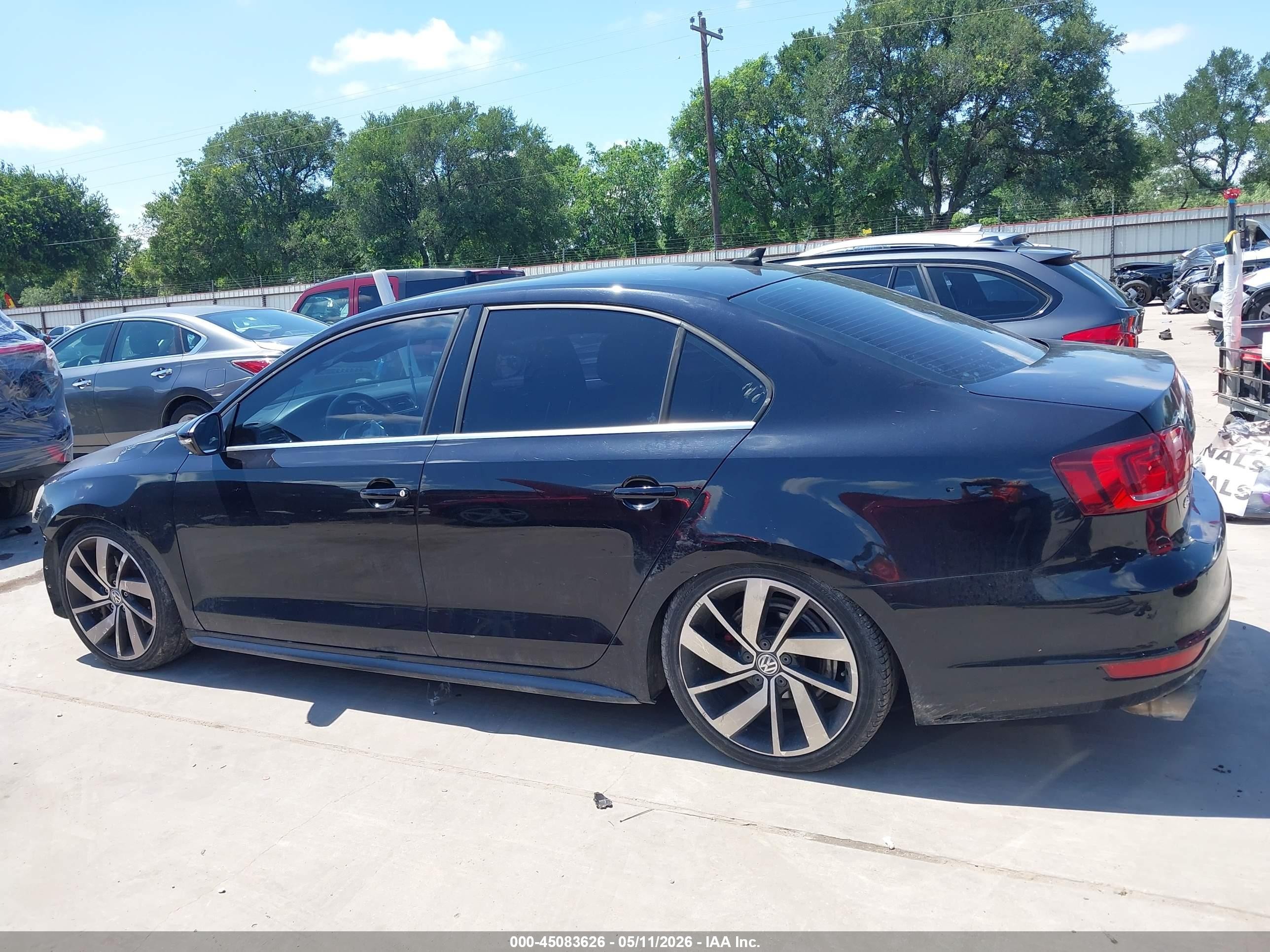 2014 Volkswagen Jetta Gli Black vin: 3VW4T7AJ0EM398031