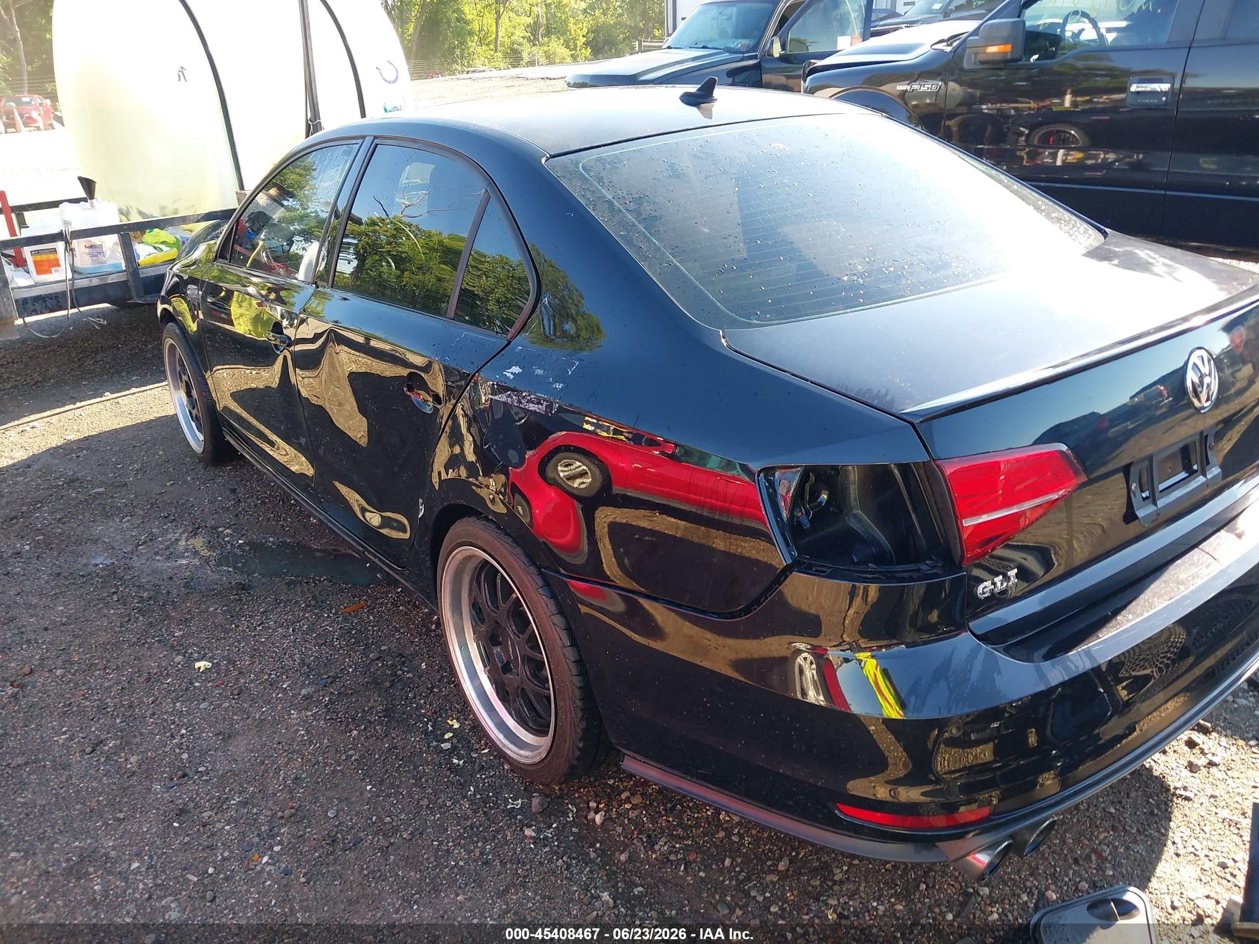 2017 Volkswagen Jetta Gli Black vin: 3VW4T7AJ0HM243872
