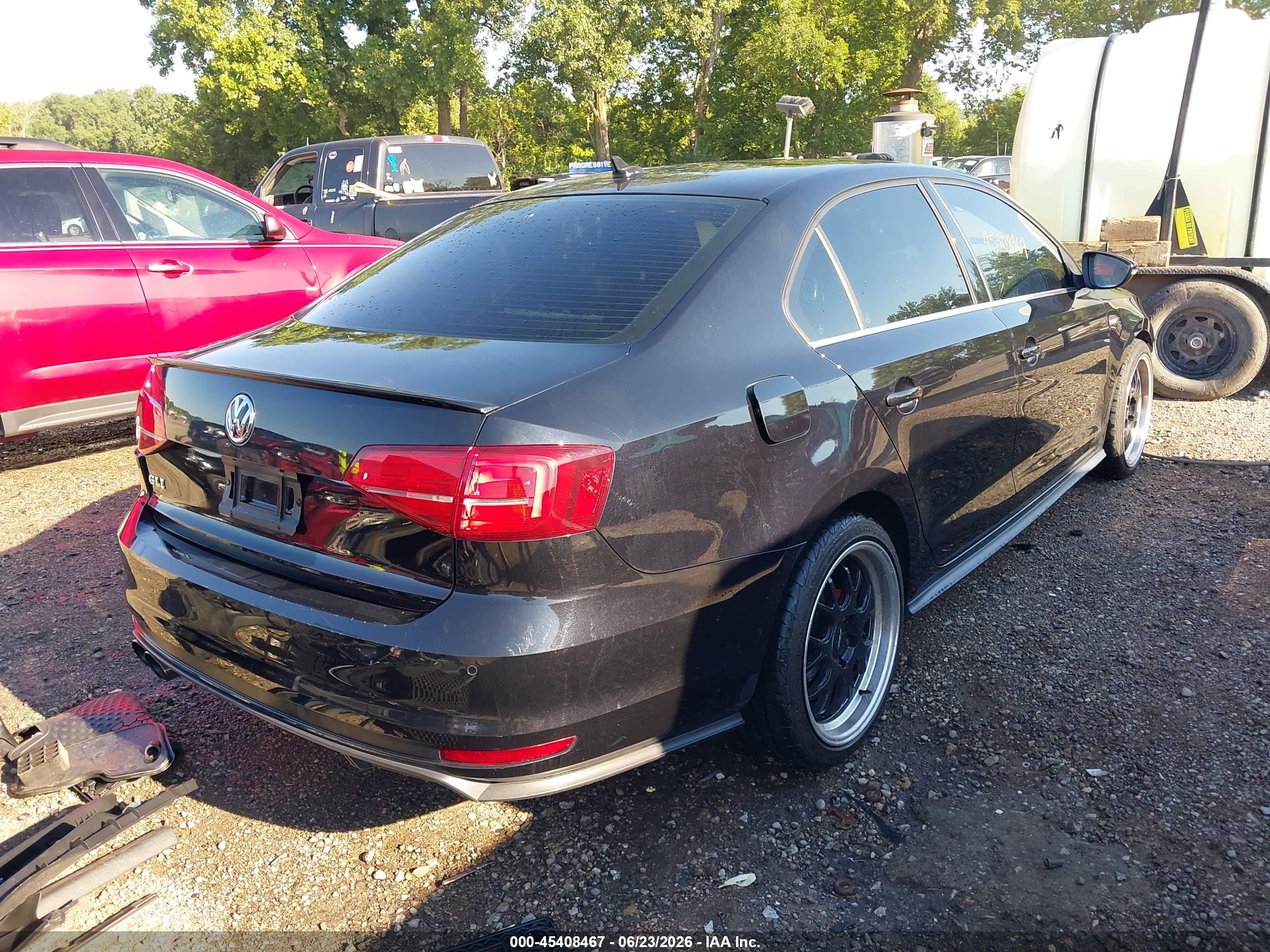 2017 Volkswagen Jetta Gli Black vin: 3VW4T7AJ0HM243872
