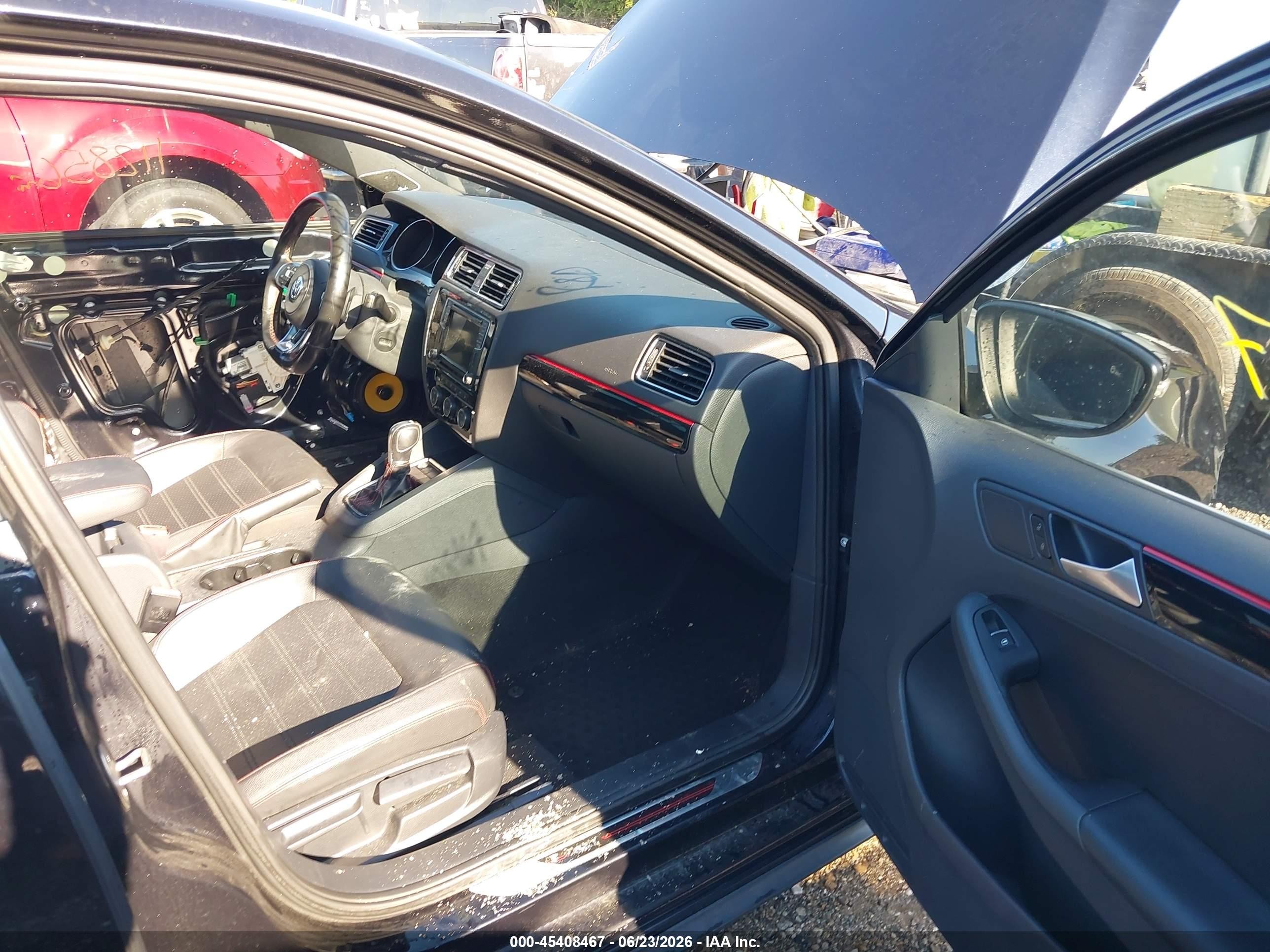 2017 Volkswagen Jetta Gli Black vin: 3VW4T7AJ0HM243872
