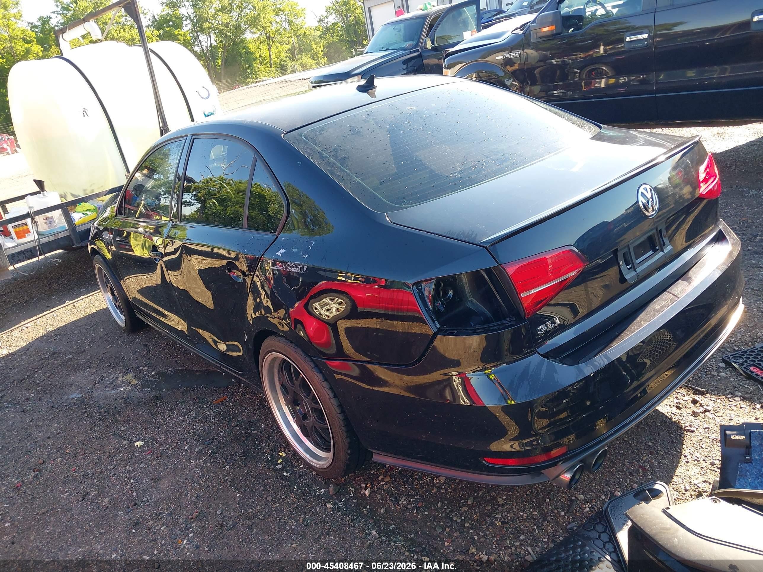 2017 Volkswagen Jetta Gli Black vin: 3VW4T7AJ0HM243872