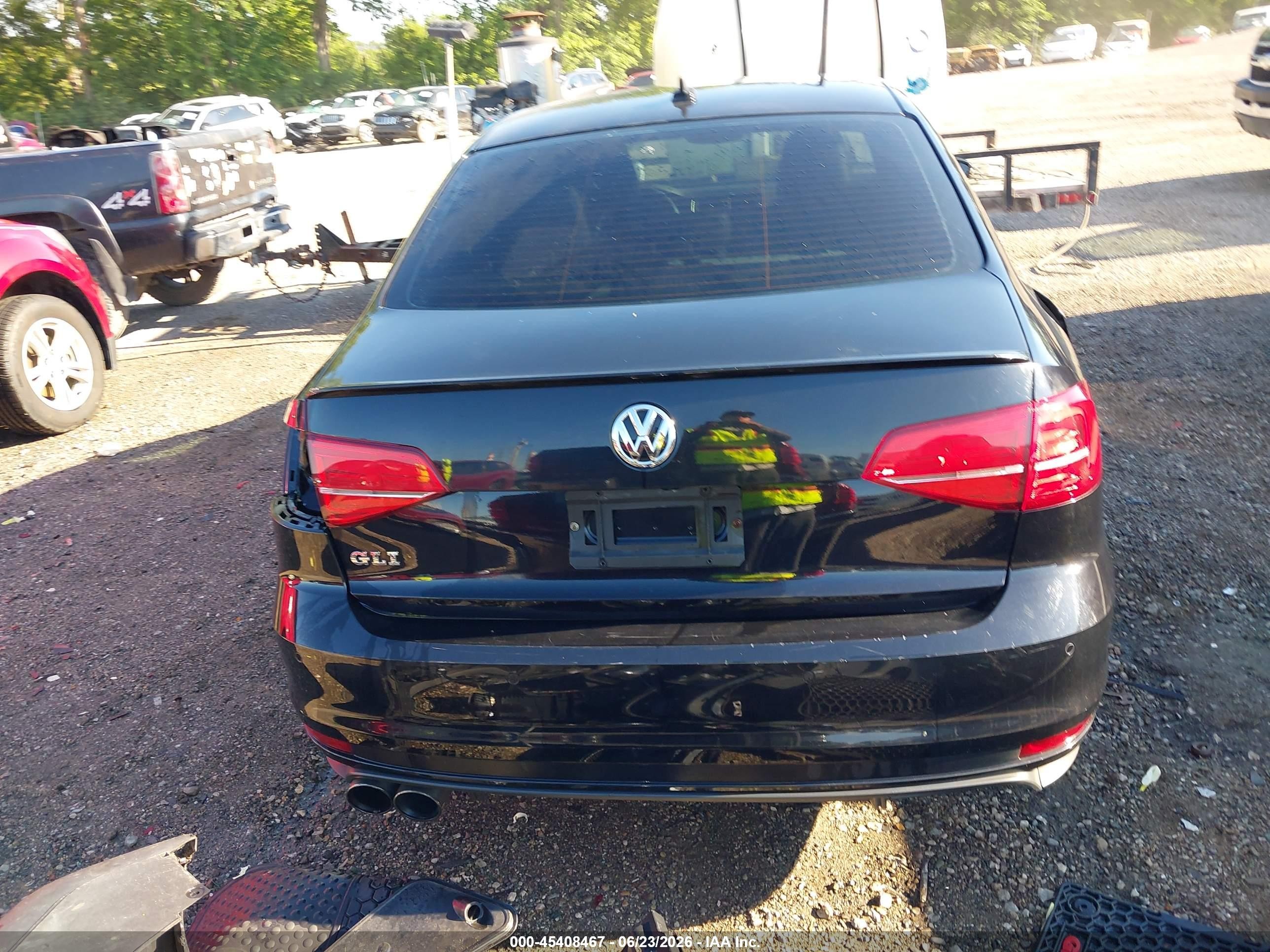 2017 Volkswagen Jetta Gli Black vin: 3VW4T7AJ0HM243872