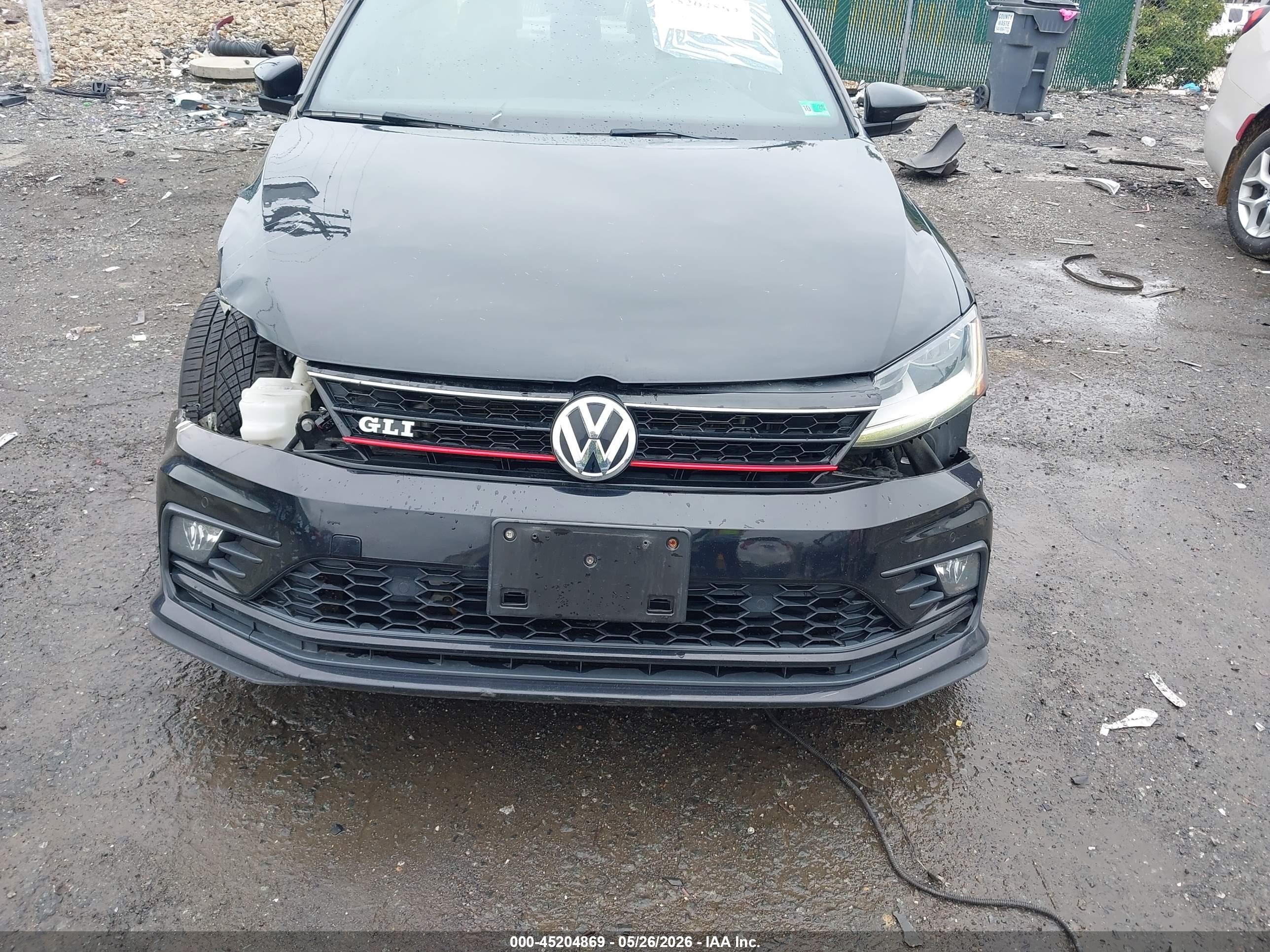 2017 Volkswagen Jetta Gli Black vin: 3VW4T7AJ3HM398271