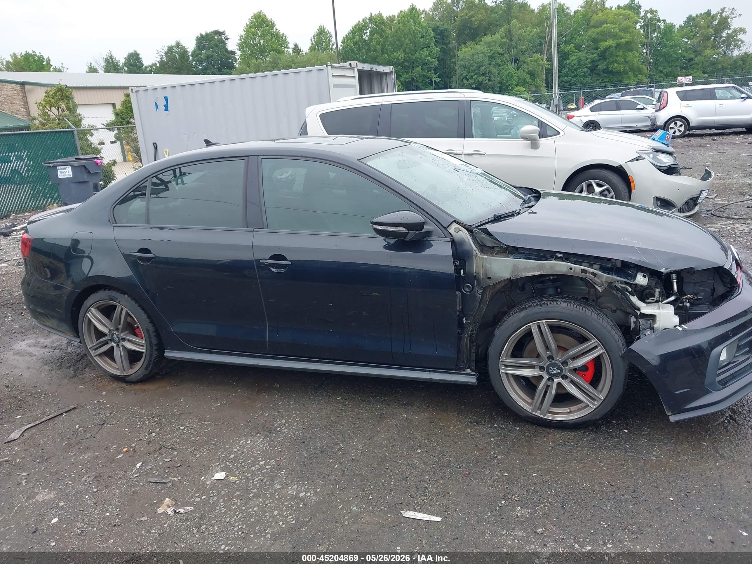 2017 Volkswagen Jetta Gli Black vin: 3VW4T7AJ3HM398271