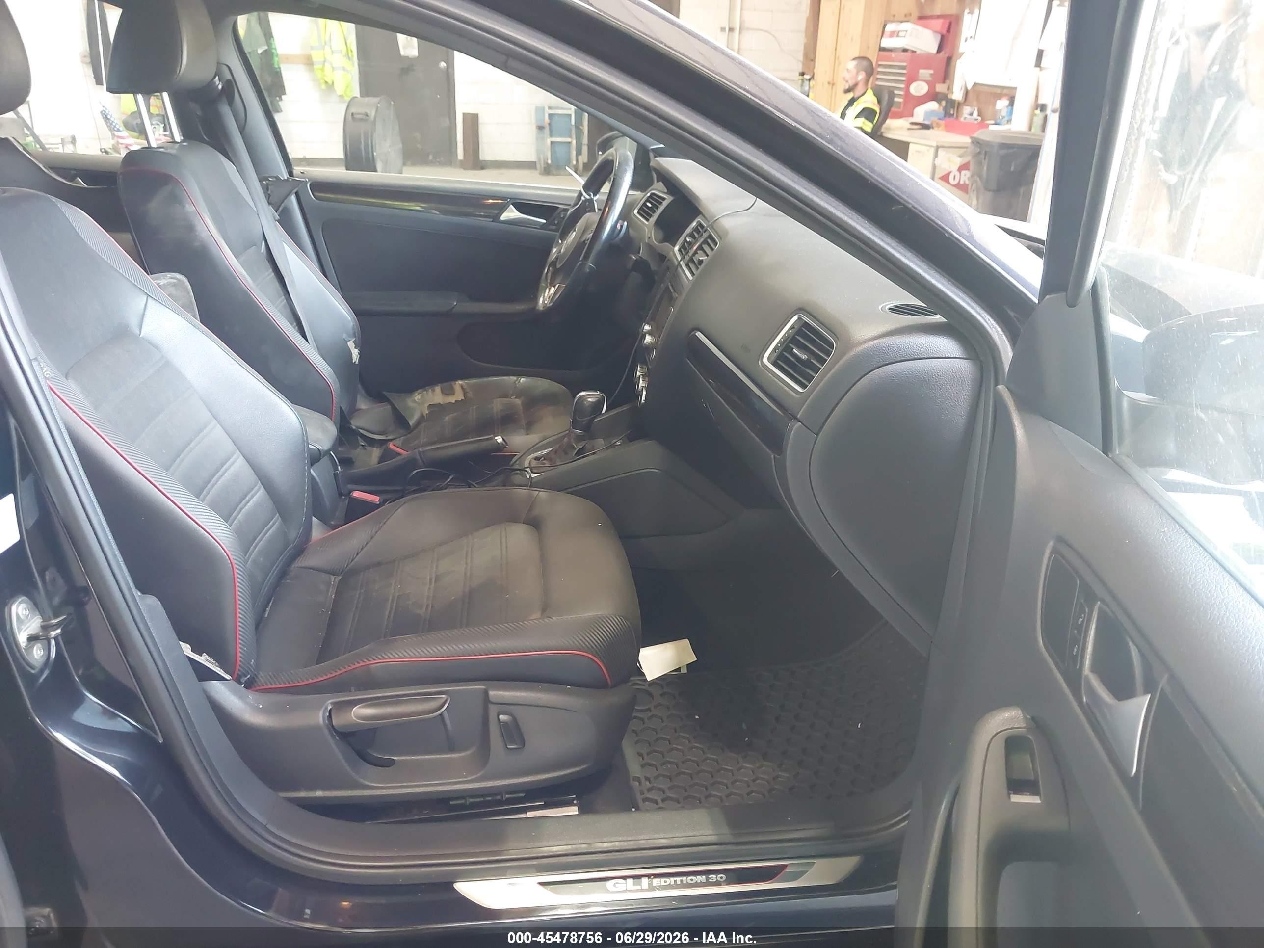 2014 Volkswagen Jetta Gli Edition 30 W/nav Black vin: 3VW4T7AJ5EM308629